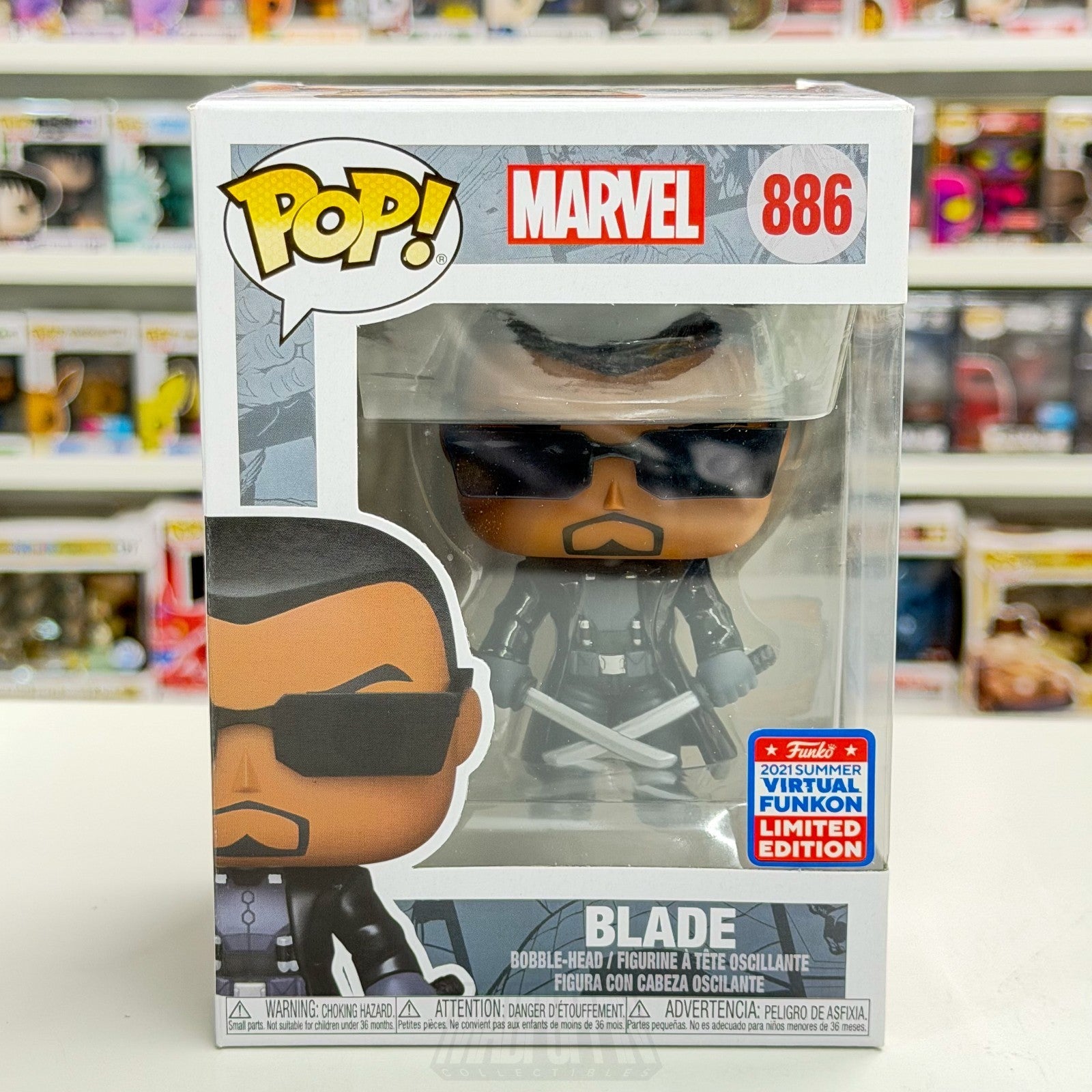 Funko Pop Marvel Blade Swords FunKon 886 Antihero Vampire Daywalker Vinyl Figure0
