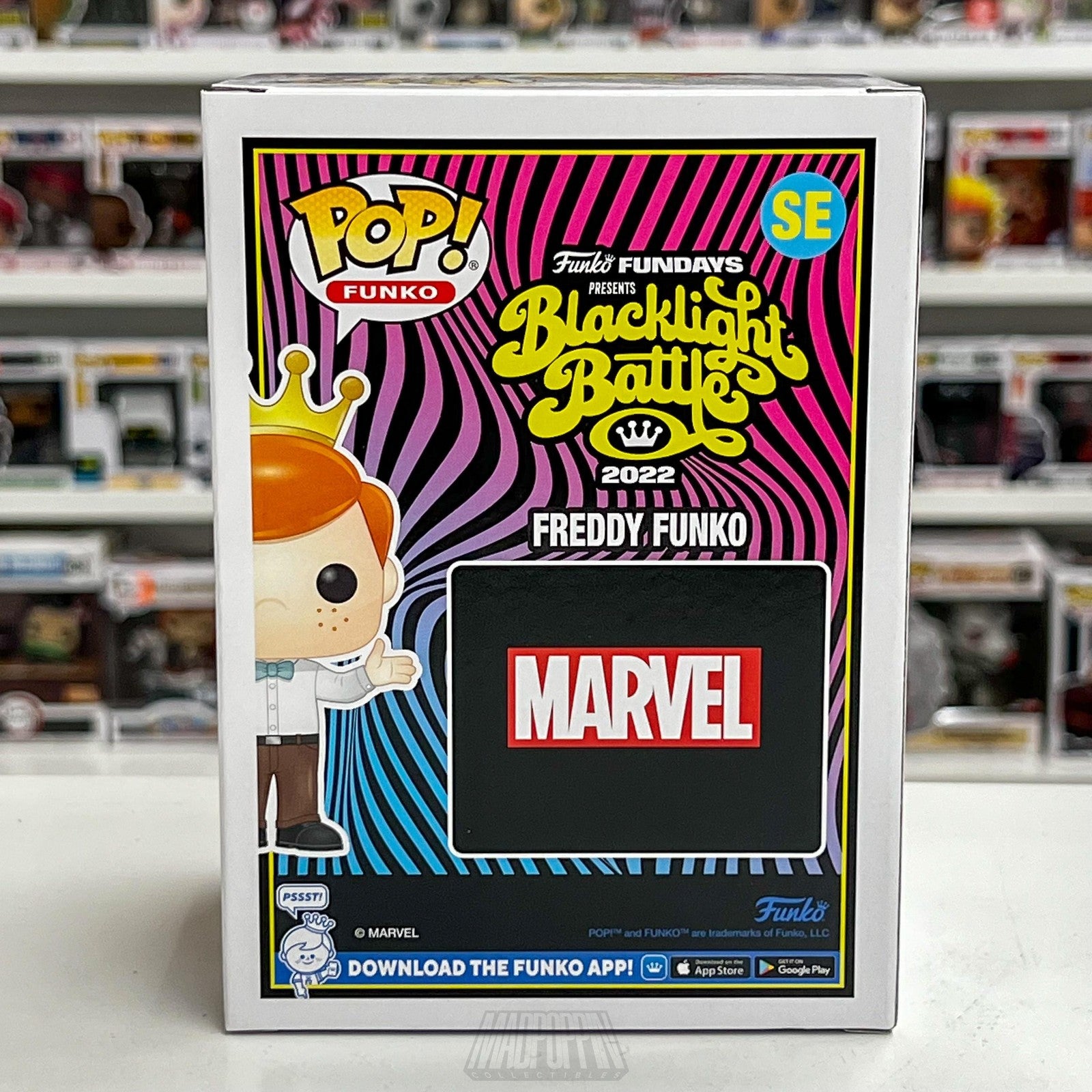 Freddy Funko as Thor Pop! Fundays 2022 Blacklight Battle SE Marvel Metallic 1000