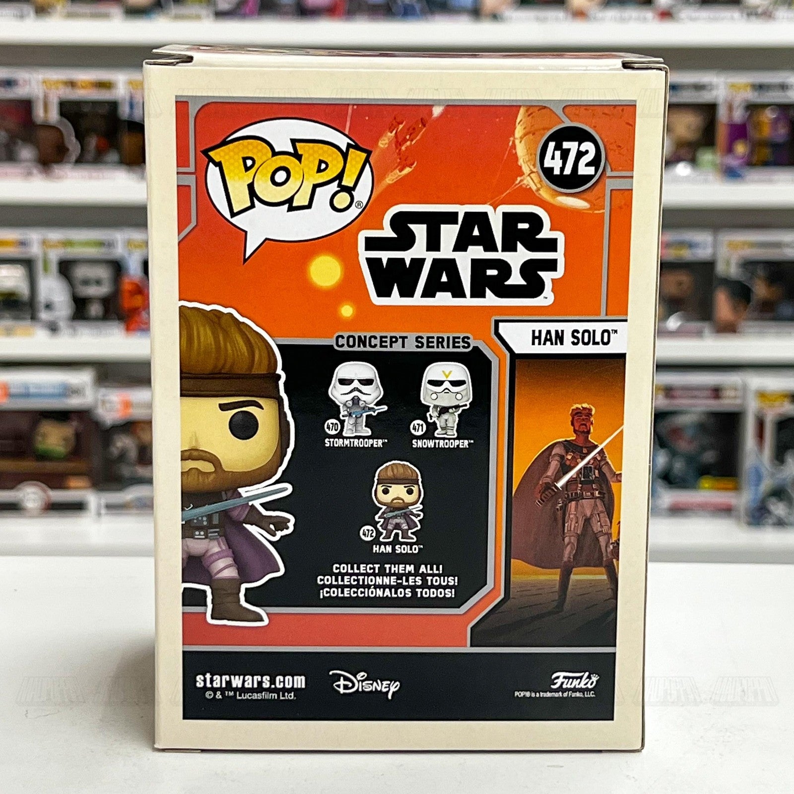 Funko Pop Star Wars Concept Series Han Solo #472 Bobble-Head Vinyl Figure New