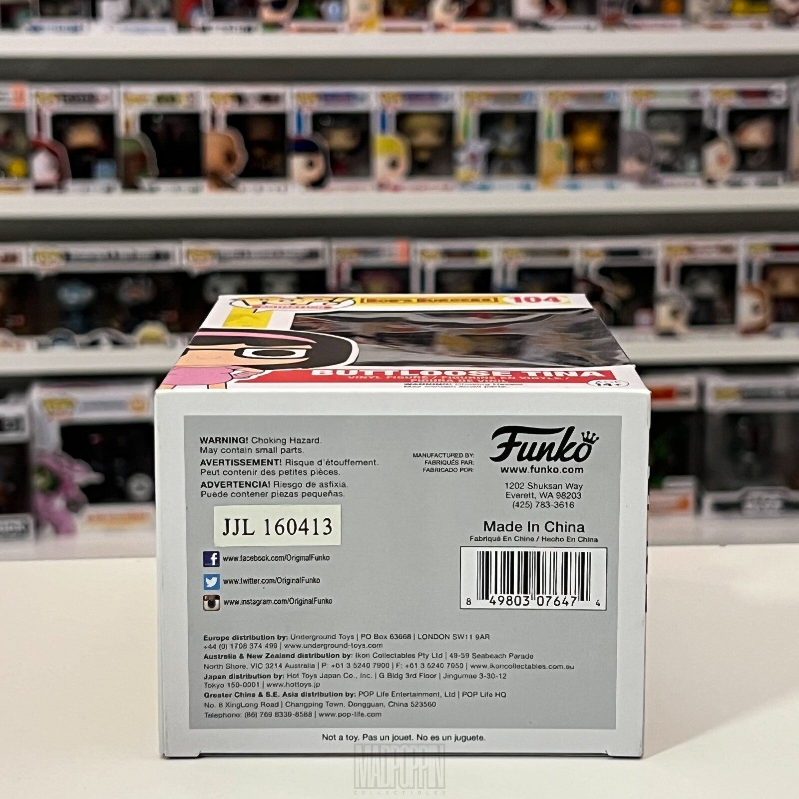 Funko Pop Animation Bob's Burger Buttloose Tina Belcher Vaulted 104