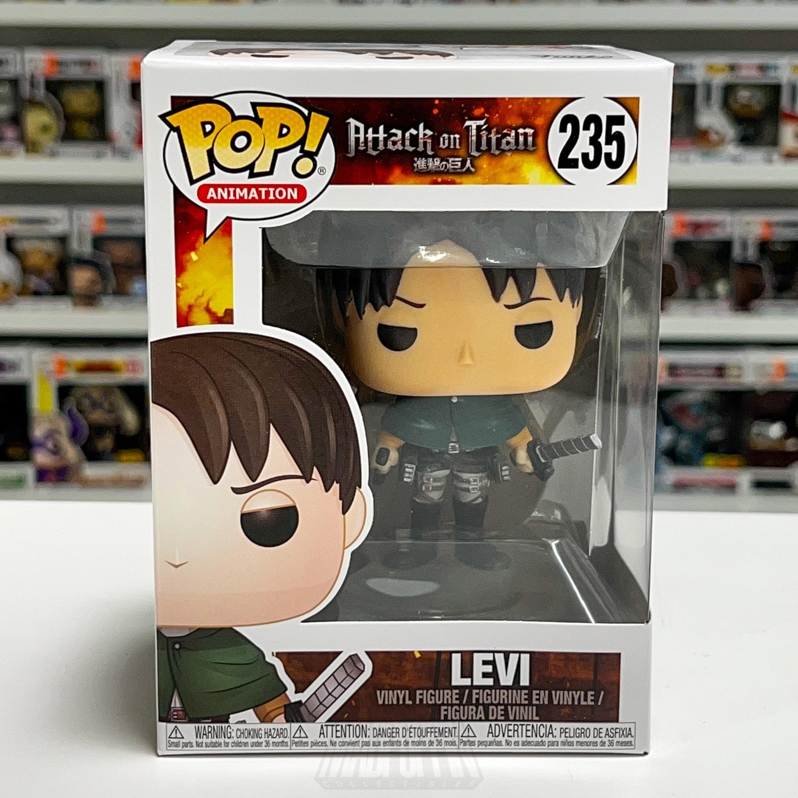 Funko Pop! Animation Attack on Titan Levi 235 Vinyl Figure 2021 Box Anime Toy
