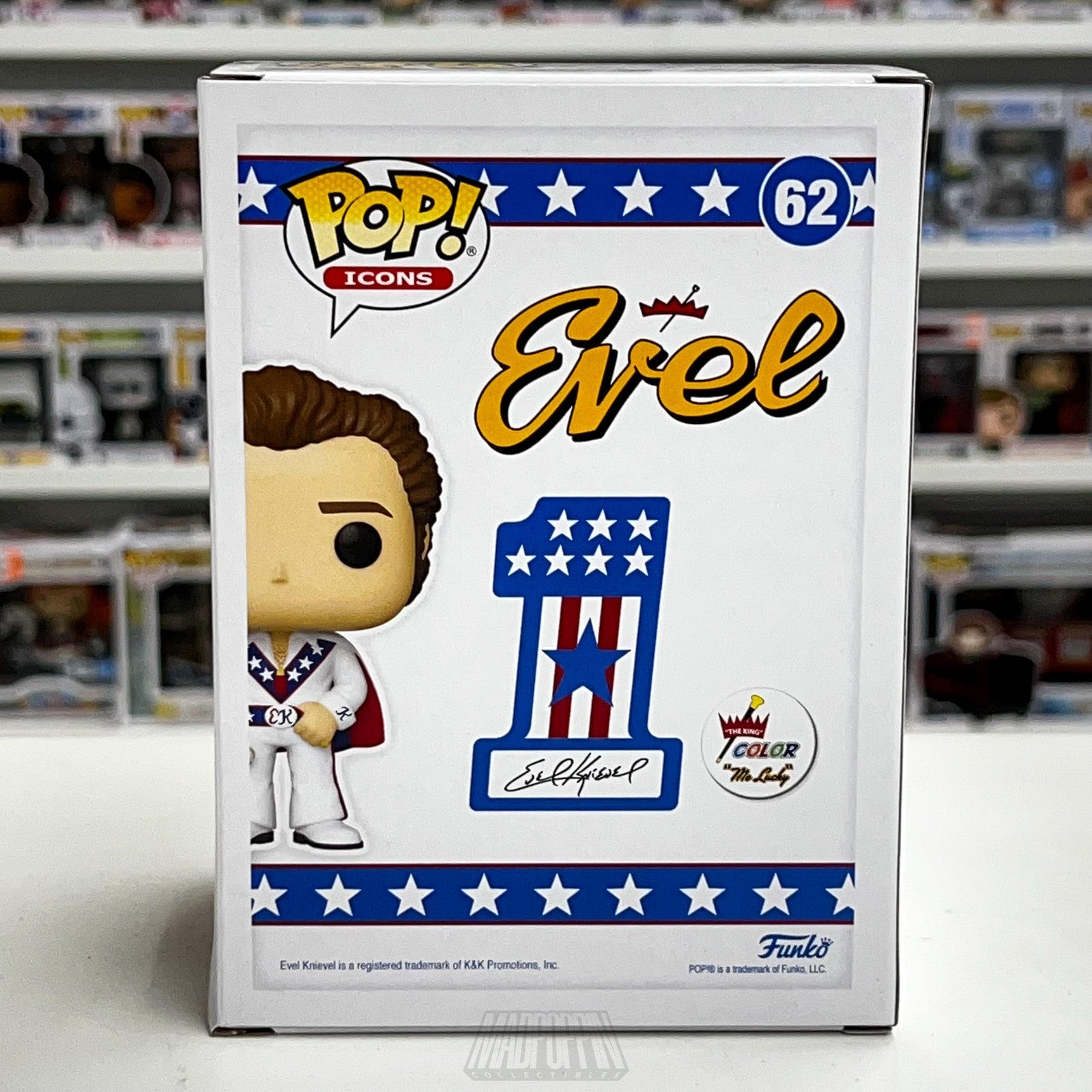 Funko Pop Icons Evel Knievel 62 Vinyl Figure Collectible New in Box Mint