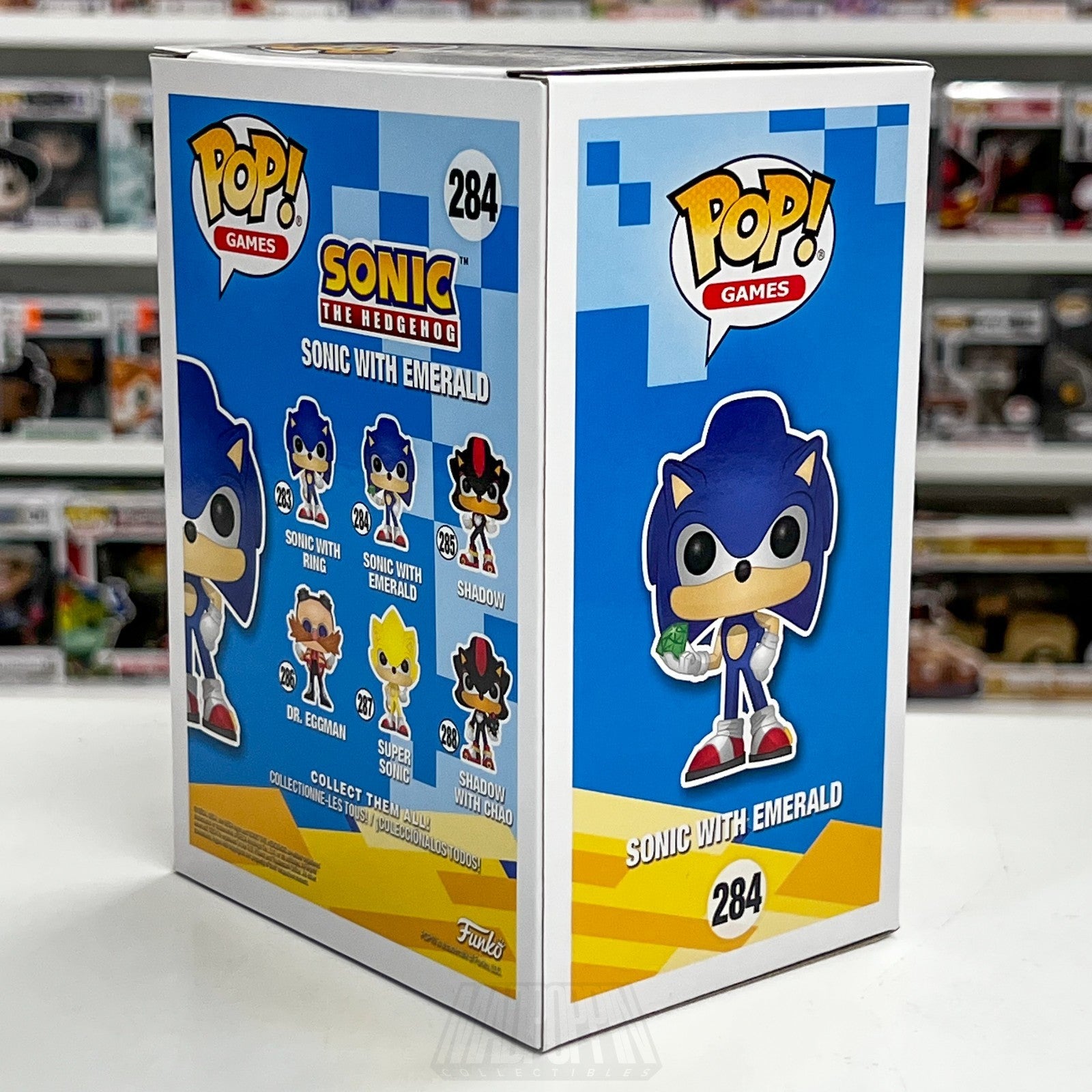 Funko Pop Video Games Sonic The Hedgehog With Emerald 284 Sega Toy Vinyl Figure4