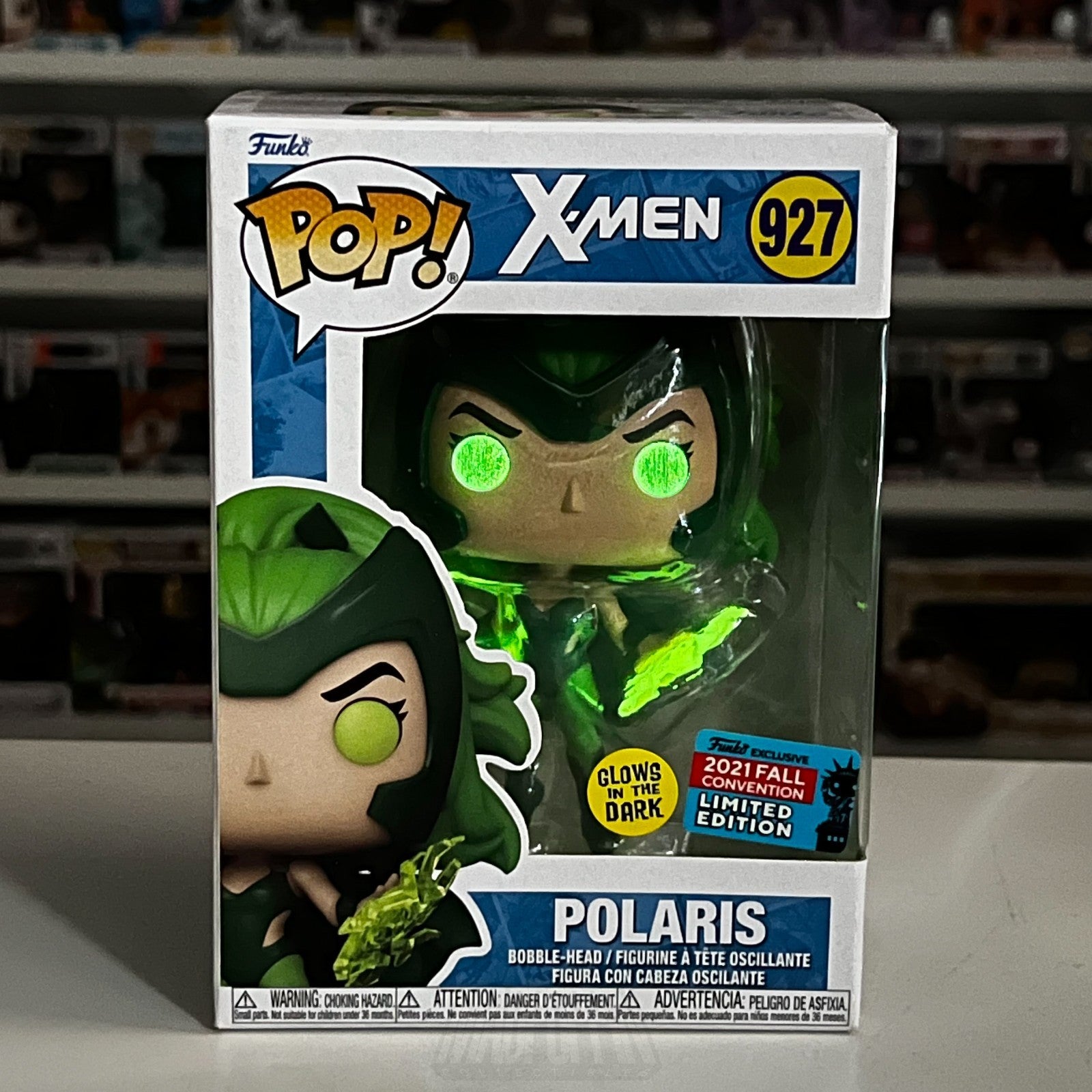 Funko Pop Marvel X-Men Polaris Glow NYCC 927 Mutant Lorna Dane Toy Vinyl Figure0