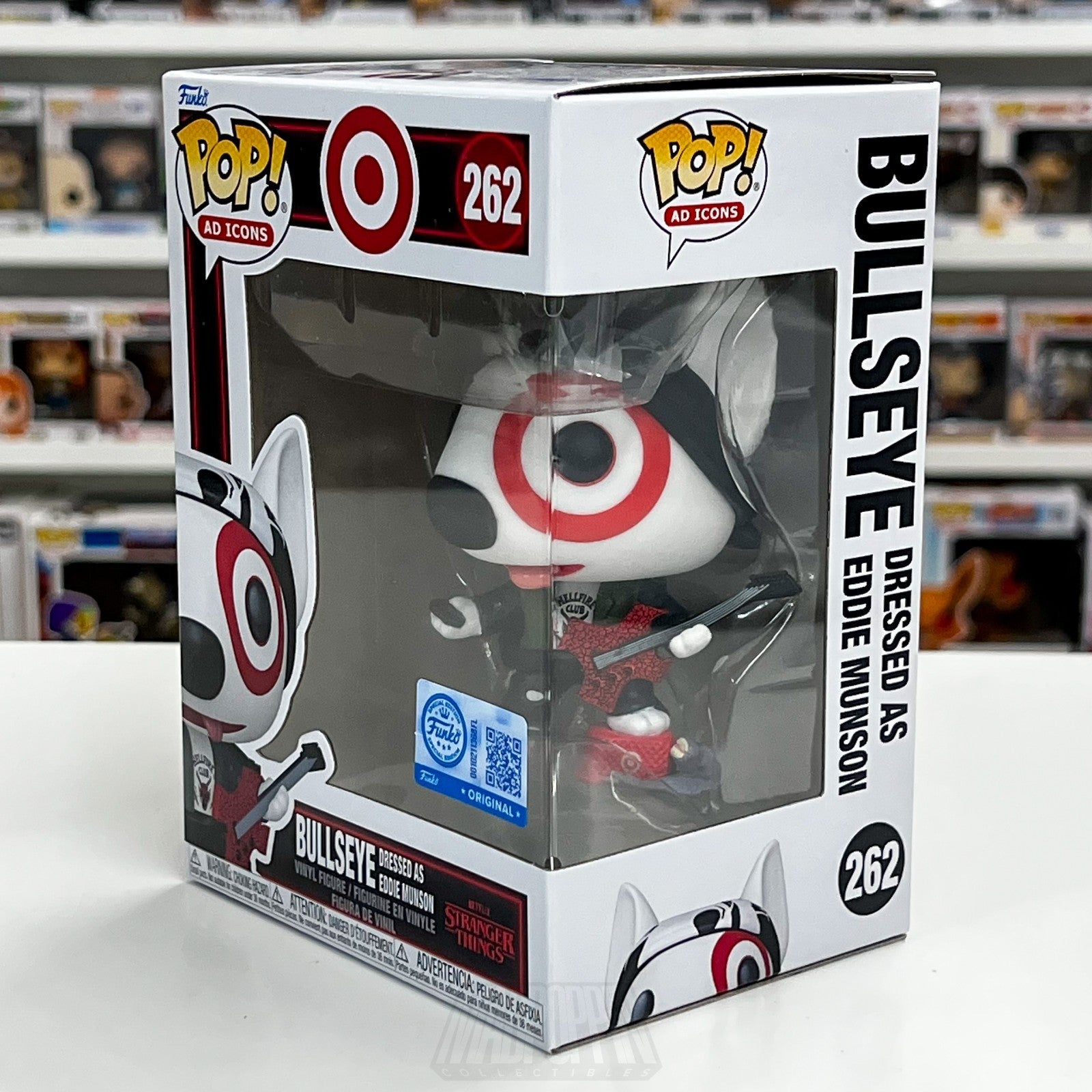 Funko Pop Ad Icons Target Bullseye Dressed As Eddie Munson Target 262 Vinyl Toy1