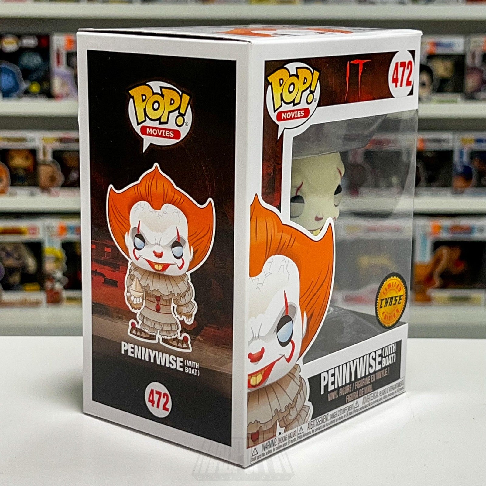 Funko Pop Movies IT Pennywise With Boat 472 Chase Sepia Limited Vinyl Figure NIB