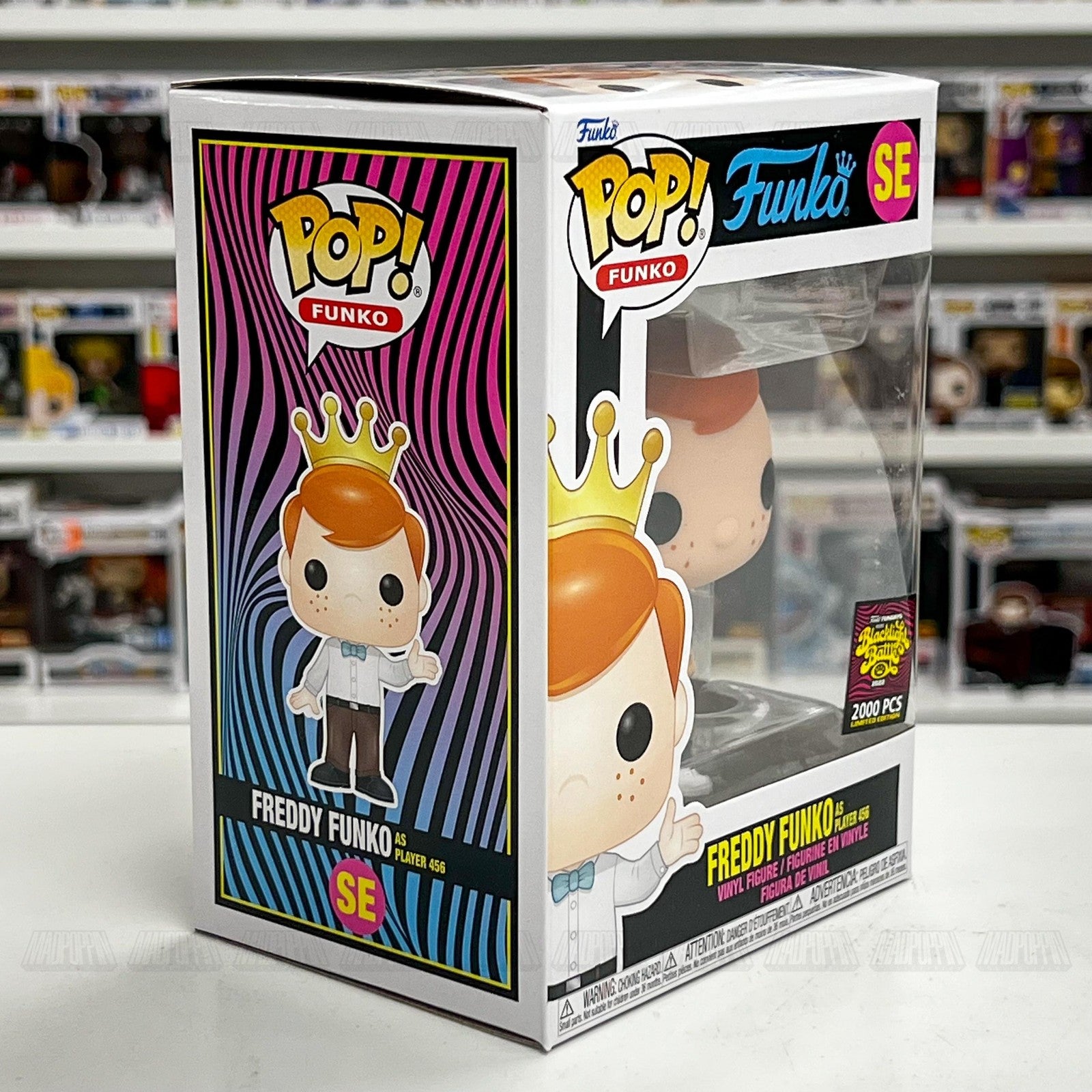 Funko Pop Freddy Funko Player 456 Squid Game SE Blacklight Battle 2022 2000 PCS