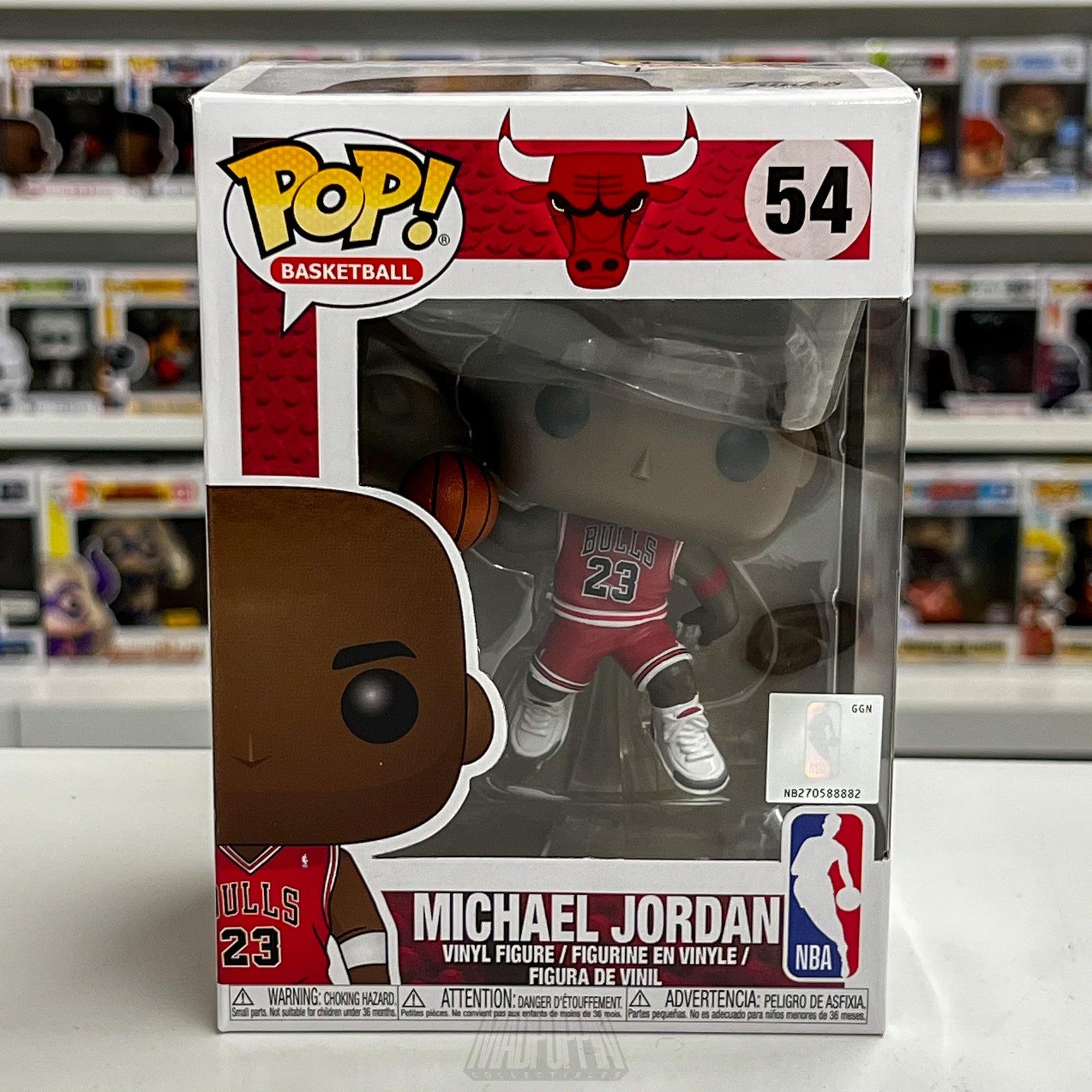 Chicago Bulls Michael Jordan Funko Pop Figure 54 NBA Basketball Vinyl