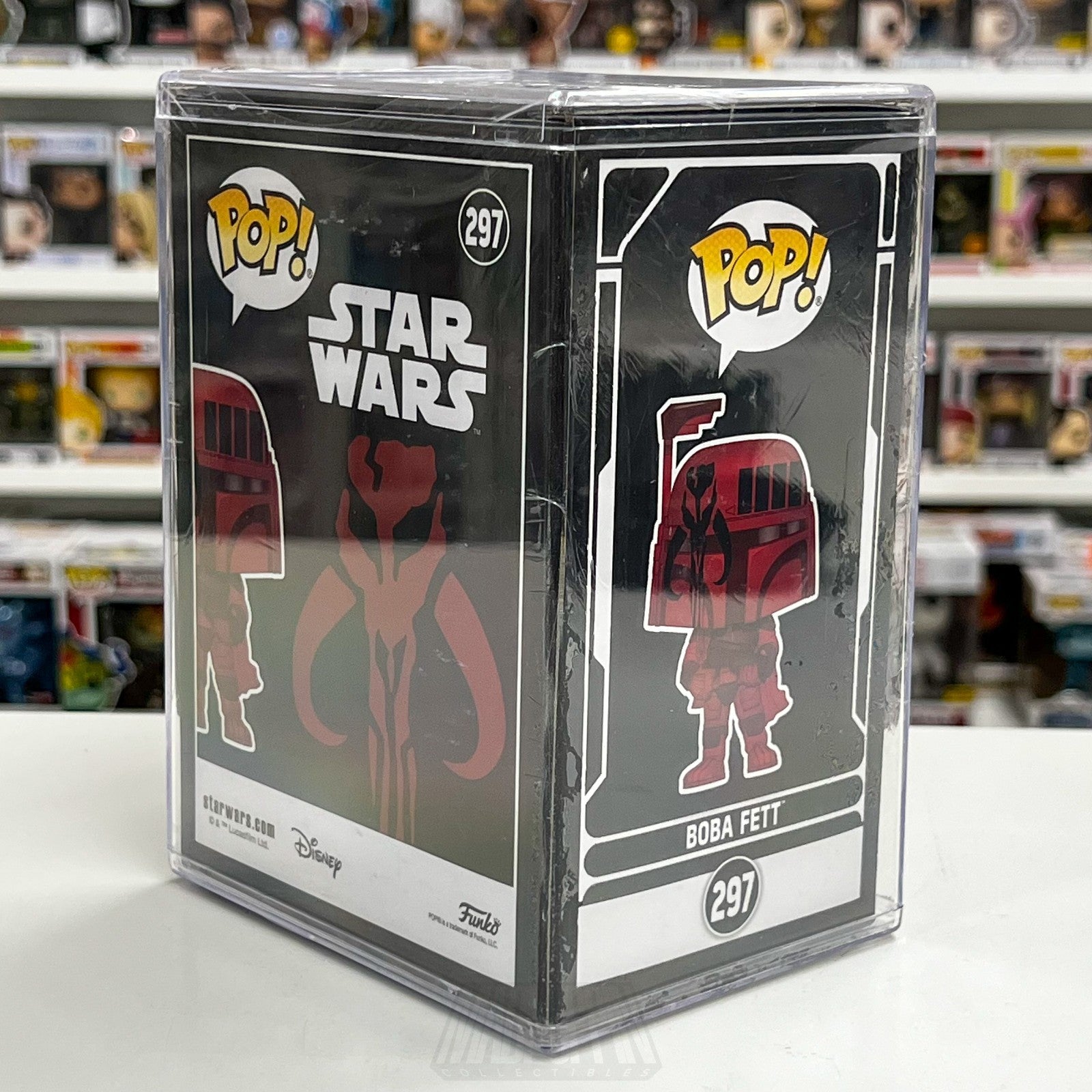 Funko Pop Star Wars Boba Fett Futura Red Wondercon 297 Bounty Hunter Toy Figure4