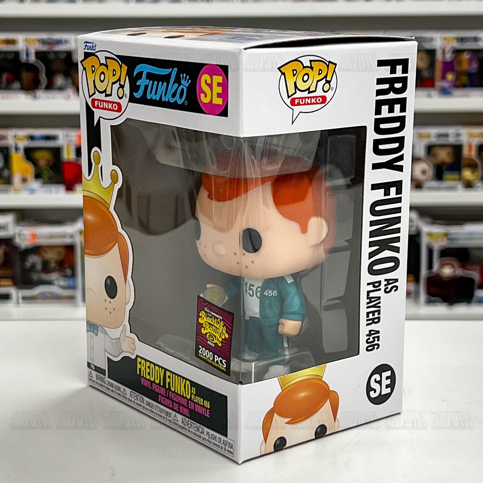 Funko Pop Freddy Funko Player 456 Squid Game SE Blacklight Battle 2022 2000 PCS
