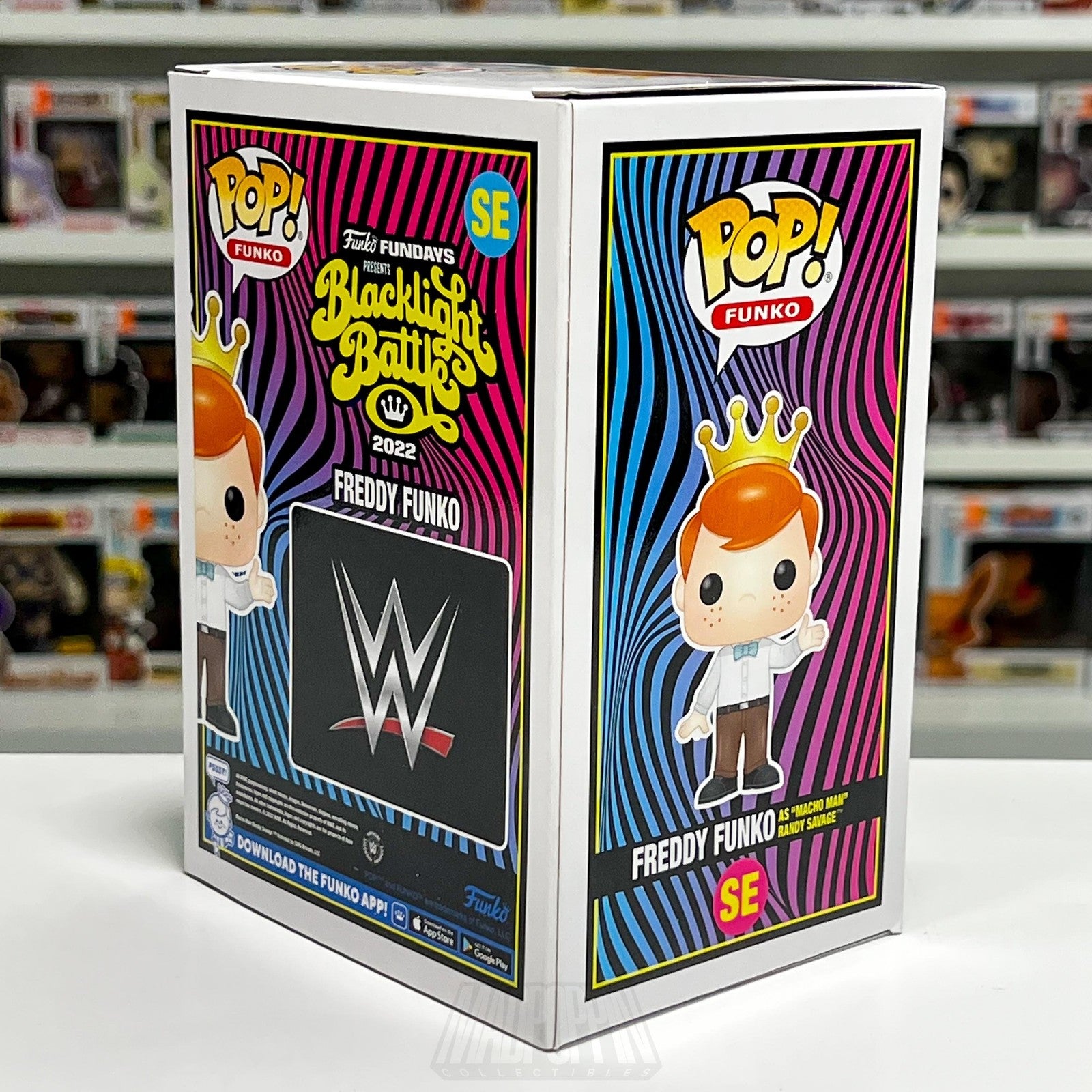 Funko Pop SE Freddy Funko Macho Man Randy Savage WWE Blacklight 2022 2000 PCS