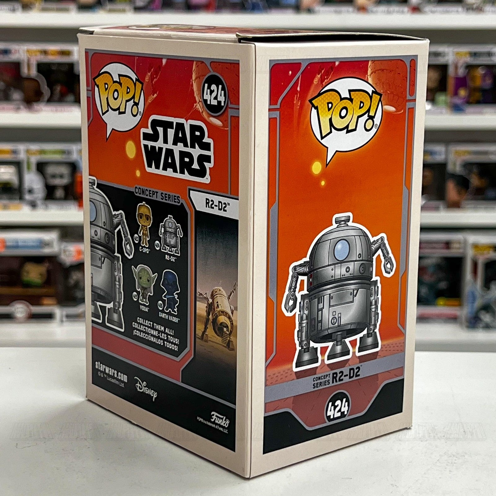 Funko Pop! Star Wars Concept Series R2-D2 #424 Bobble-Head Vinyl Figure In Box