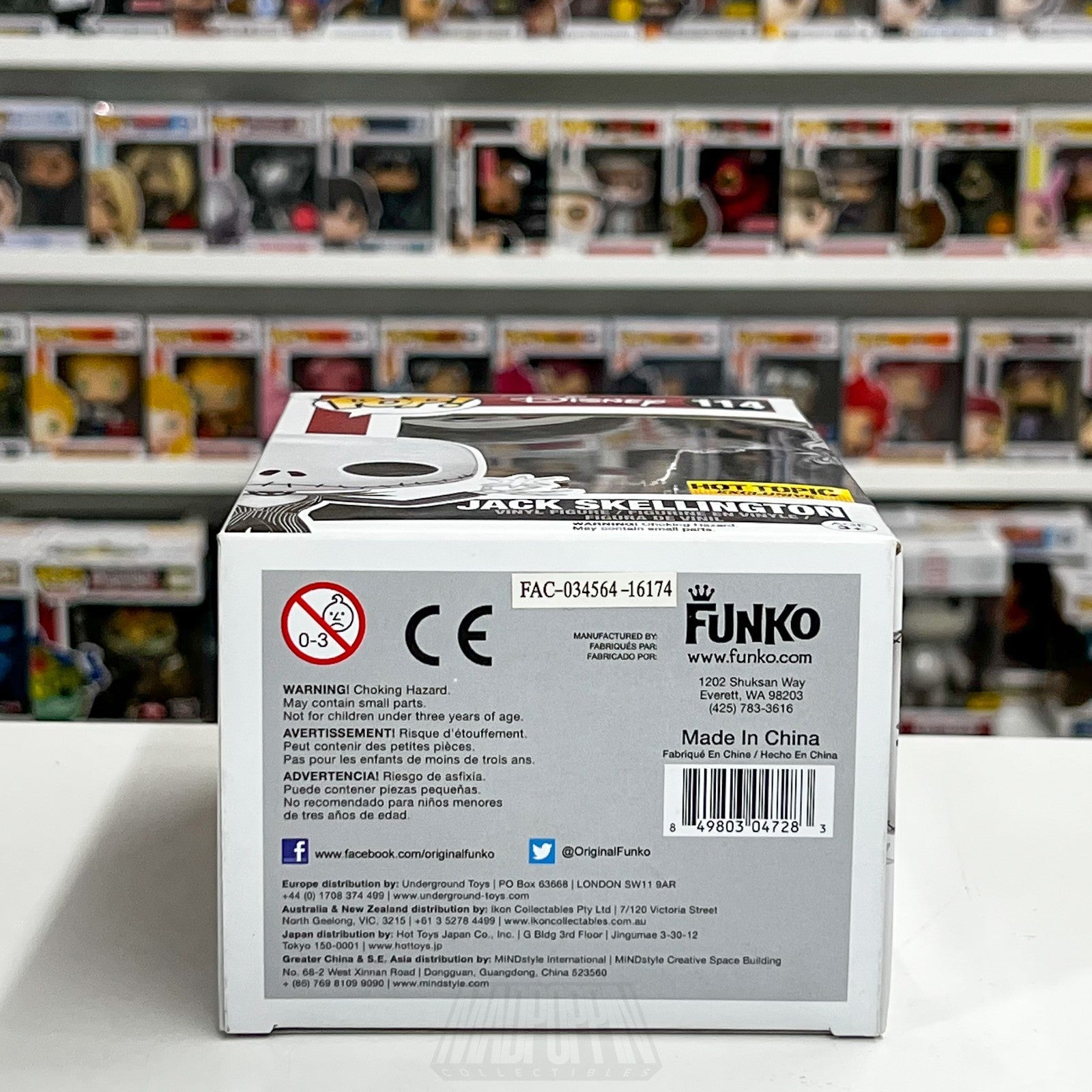 Funko Pop Disney Nightmare Before Christmas Jack Skellington Hot Topic 114 Toy7