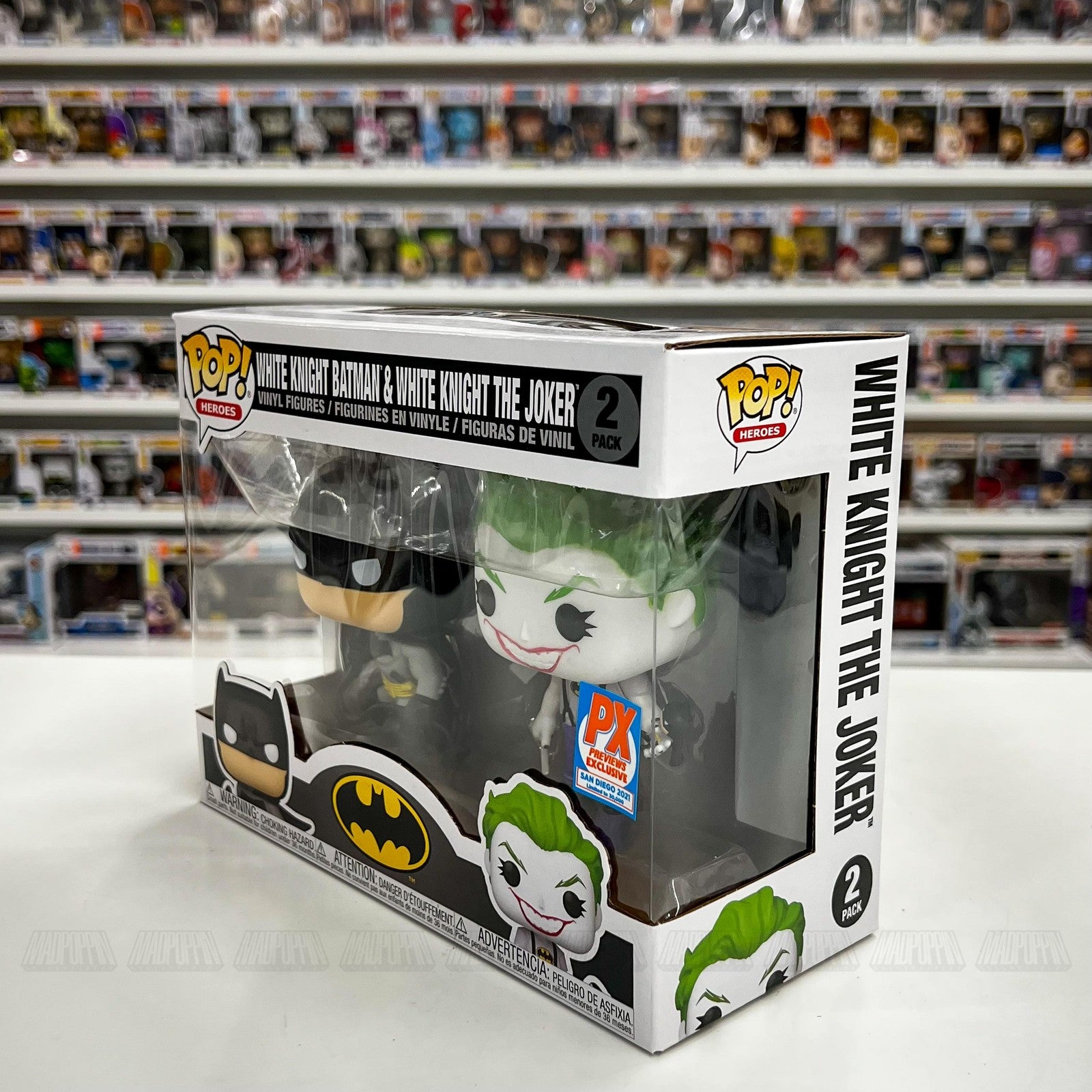 Funko Pop White Knight Batman & Joker 2 Pack PX Previews SDCC 2021 DC Heroes New