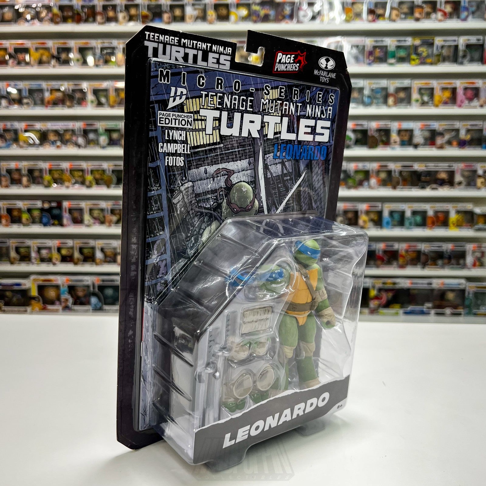 McFarlane Toys TMNT Teenage Mutant Ninja Turtles Leonardo Page Punchers Micro