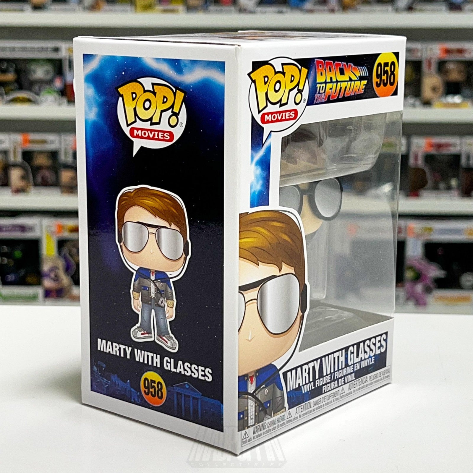 Funko POP! Movies Back to the Future Marty with Glasses #958 Vinyl Figure Toy