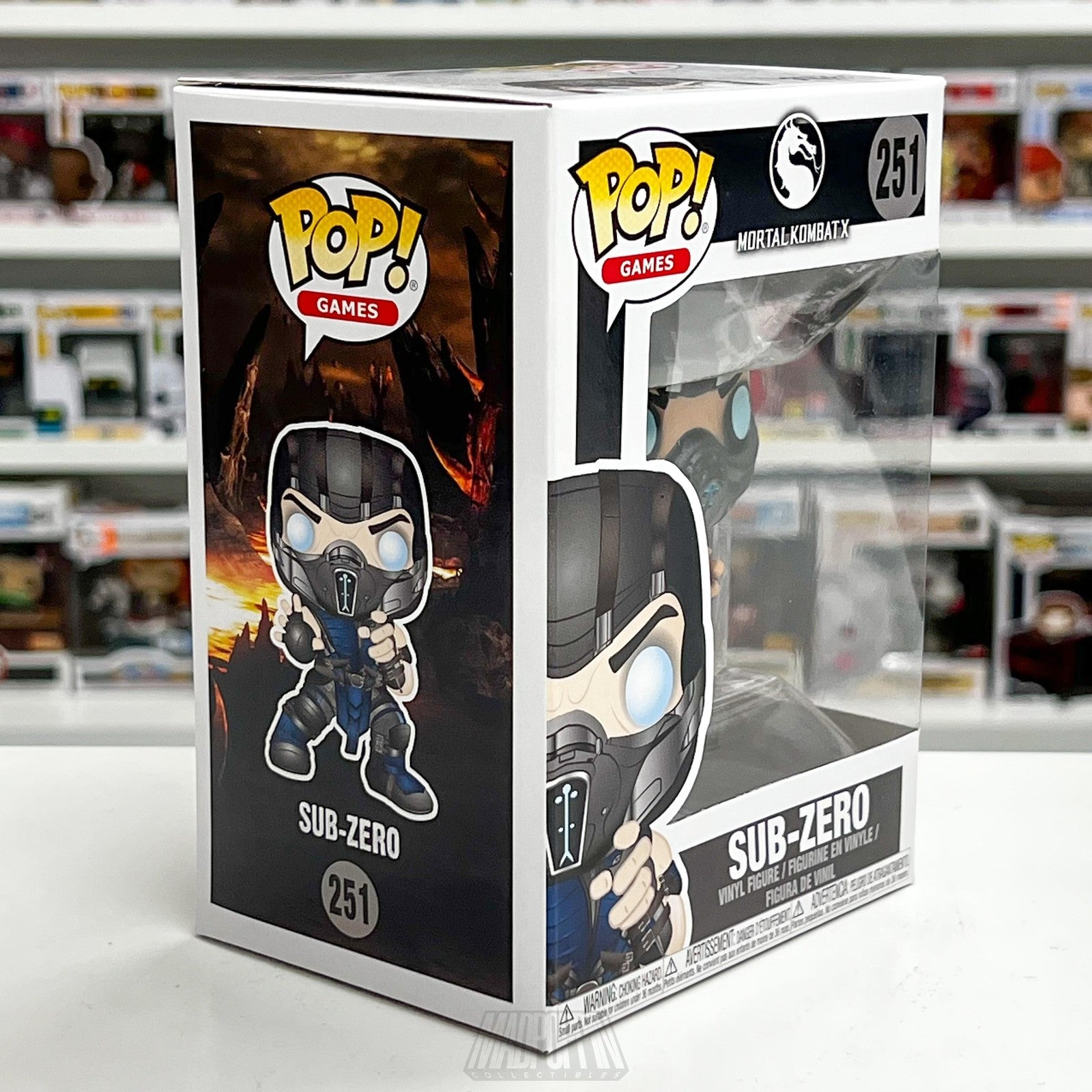 Funko Pop Games Mortal Kombat X Sub-Zero 251 Vinyl Figure Collectible New in Box