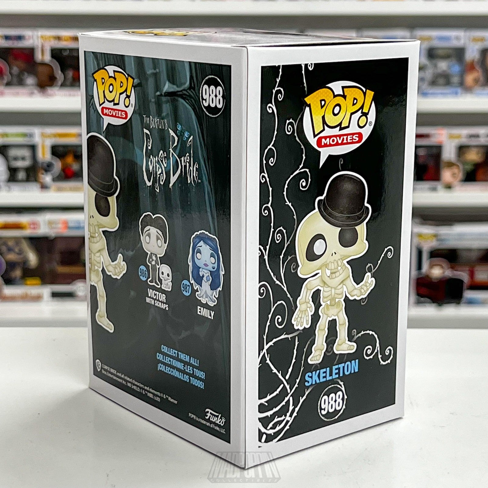 Funko Pop Movies Corpse Bride Skeleton 988 Tim Burton Limited Edition Vinyl