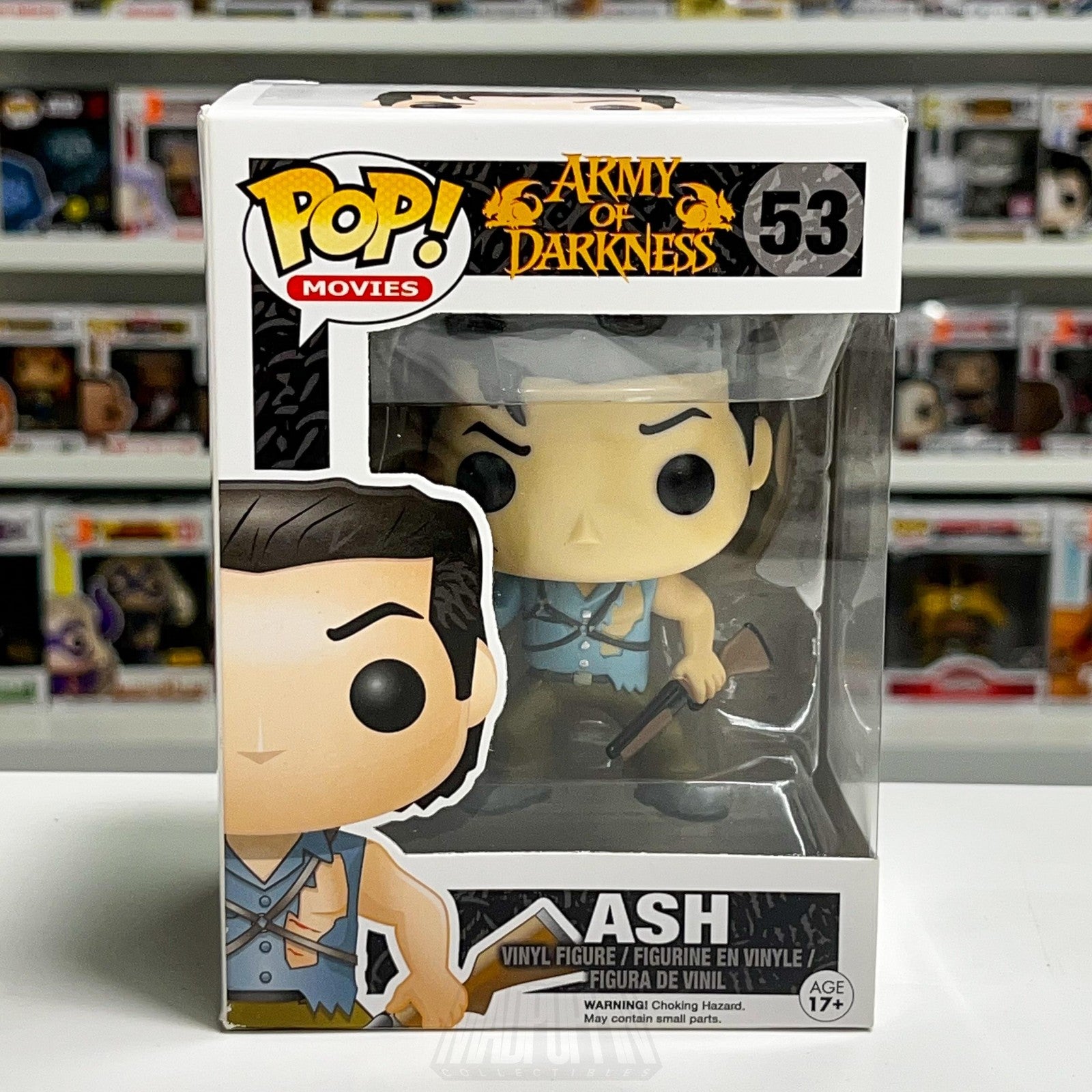 Funko Pop Movies Army of Darkness Ash 53 VAULTED Figure Box Wear Horror Movie
