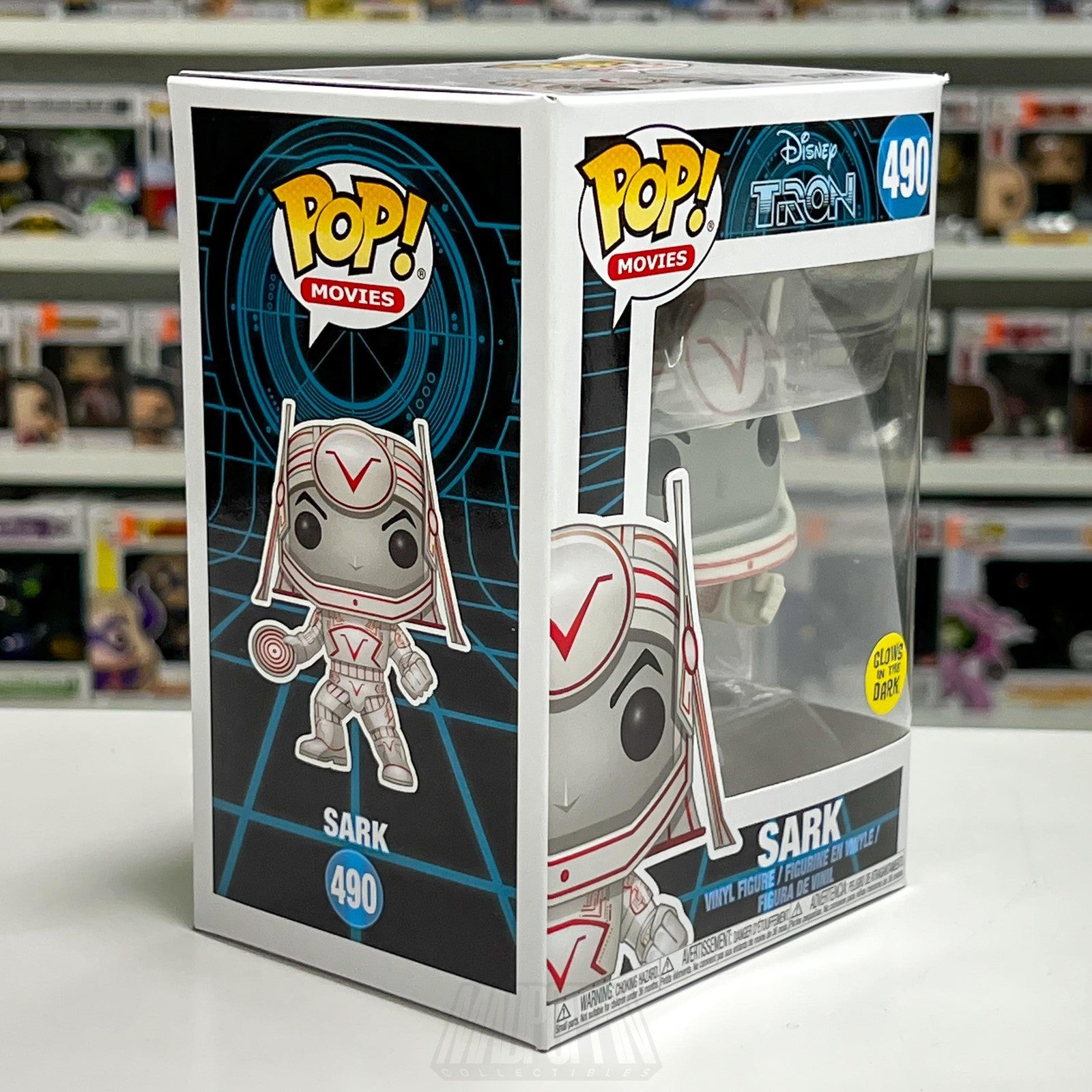 Funko Pop Movies Disney Tron Sark #490 Glow in the Dark Vinyl Figure Toy SciFi