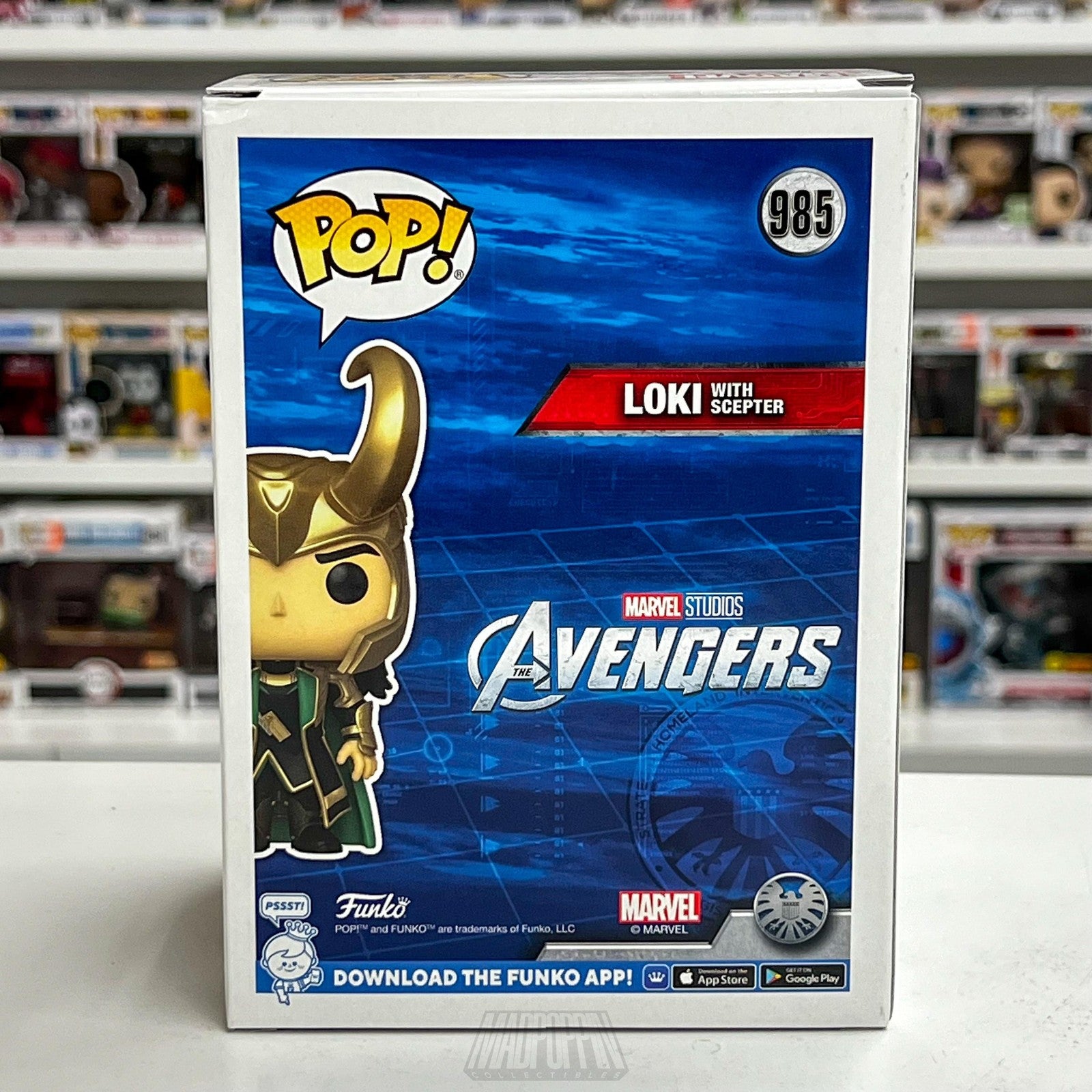 Funko Pop Avengers Loki With Scepter 985 Glow Dark EE Exclusive Limited Edition