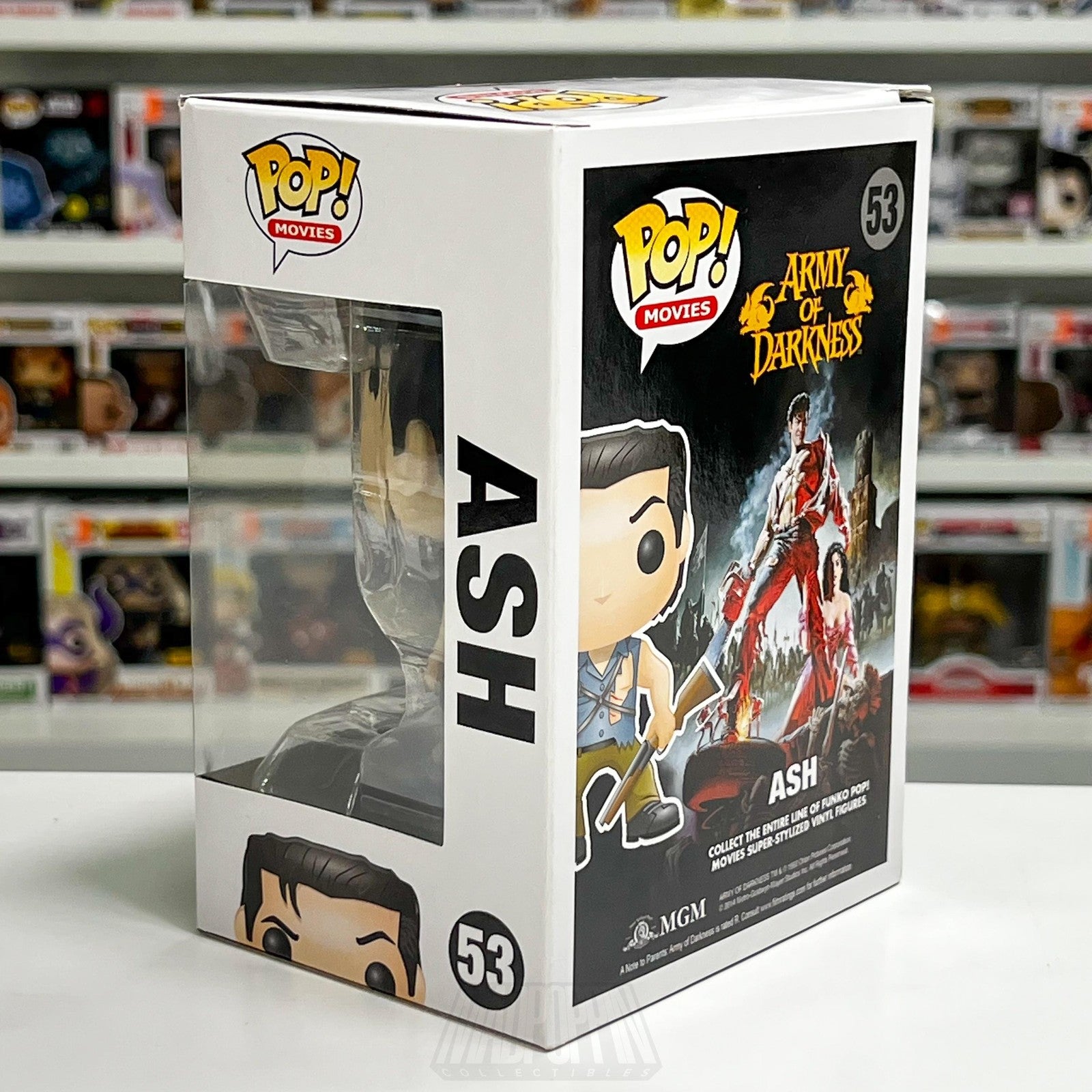 Funko Pop Movies Army of Darkness Ash 53 VAULTED Figure Box Wear Horror Movie