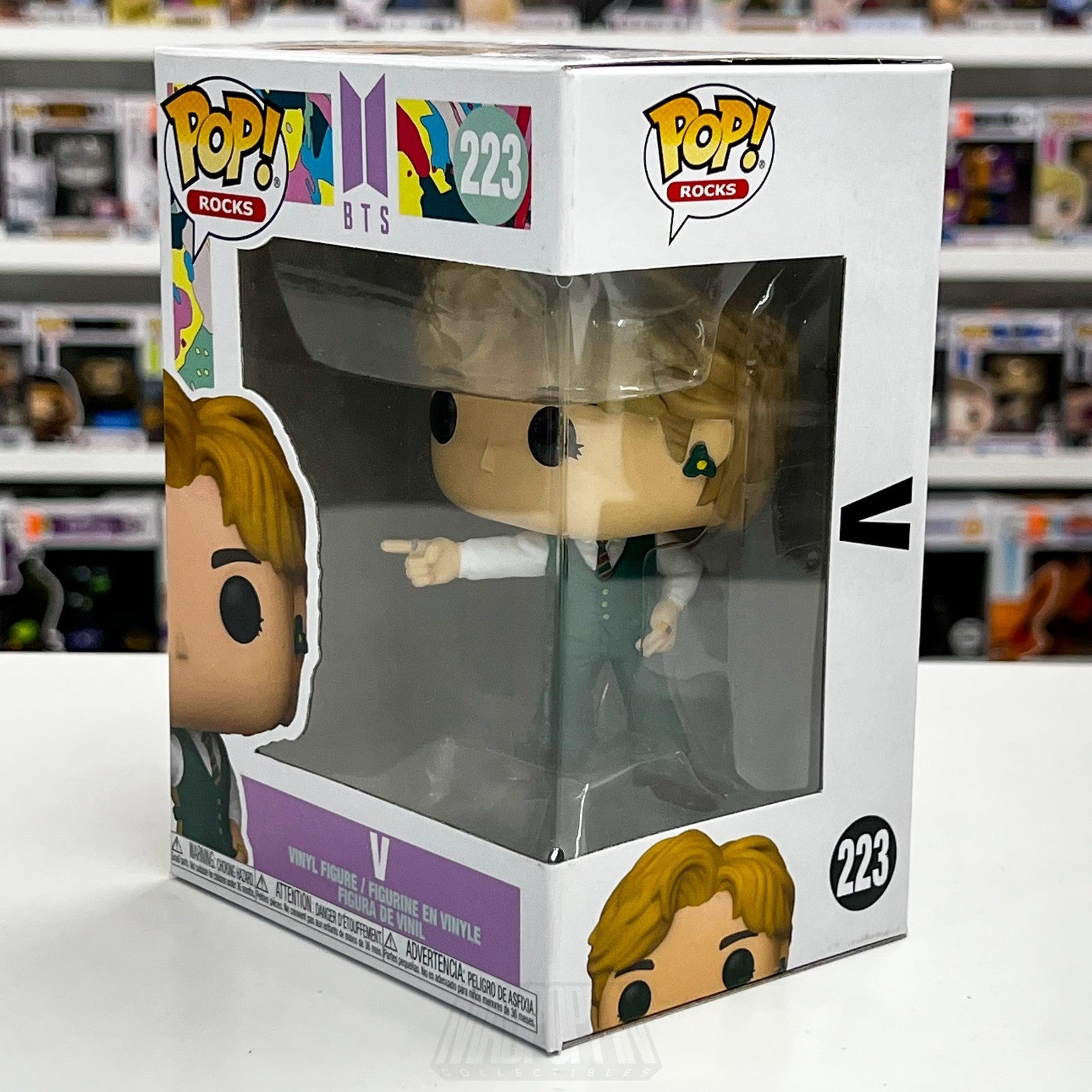 Funko Pop Rocks BTS V Dynamite #223 Vinyl Figure 2021 K-Pop Collectible Boxed1
