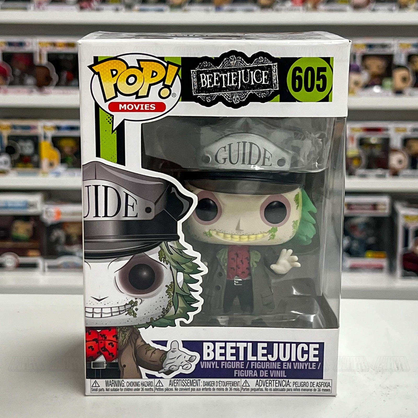 Funko Pop Beetlejuice Guide Hat Vinyl Figure 605 New In Box Collectible Movies