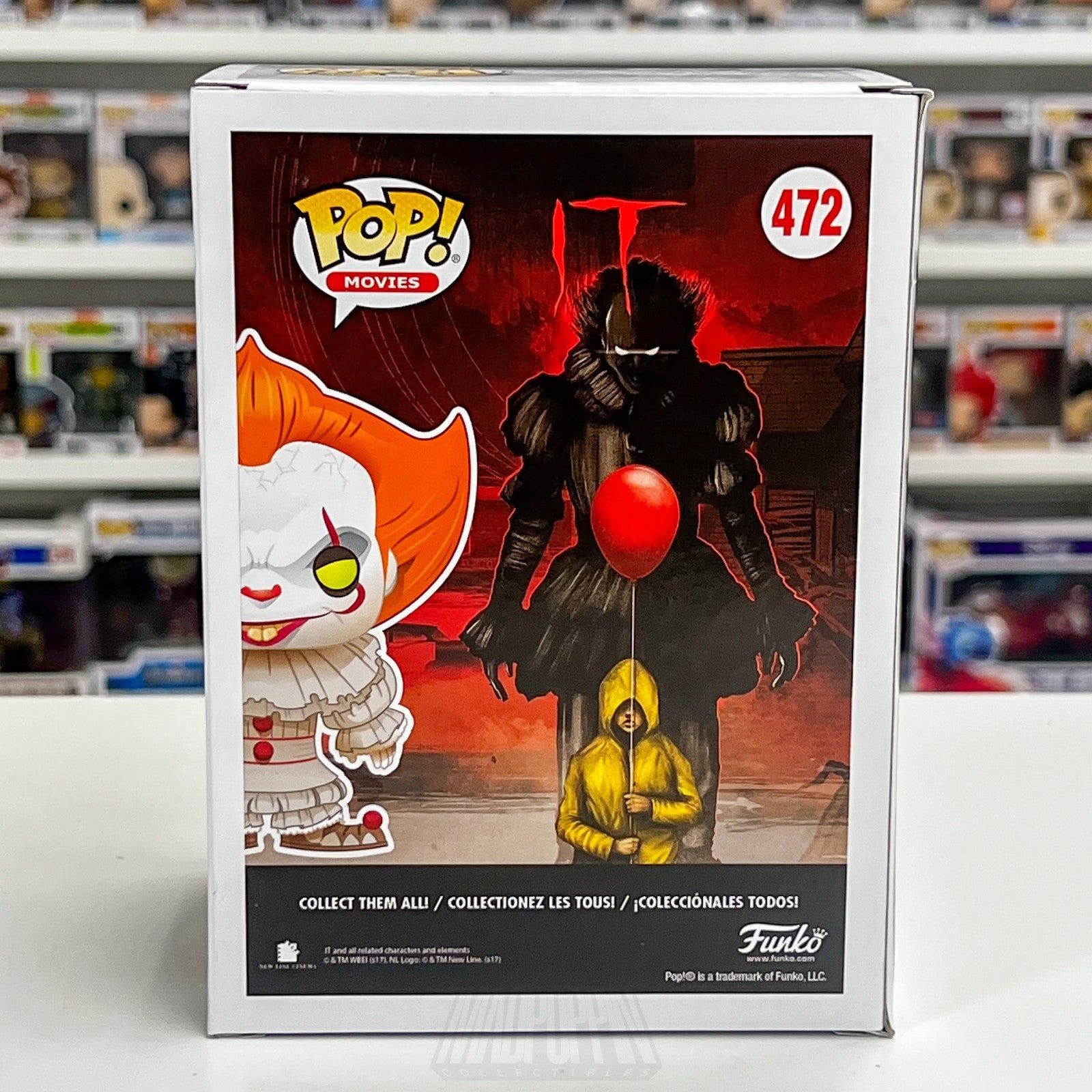 Funko Pop Movies IT Pennywise With Boat Blue Eyes 472 Horror Clown Vinyl Figure3