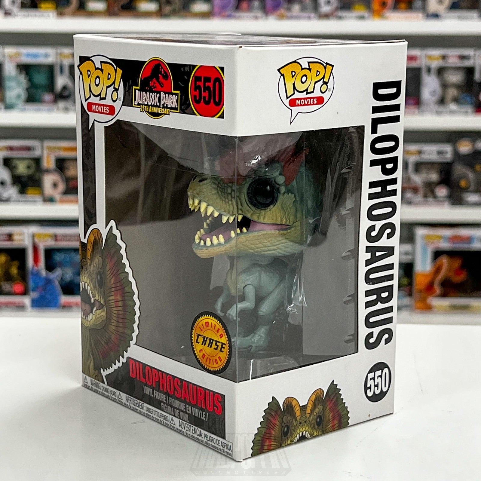Funko Pop Movies Jurassic Park Dilophosaurus Chase Frill Tucked Down 550 Figure1