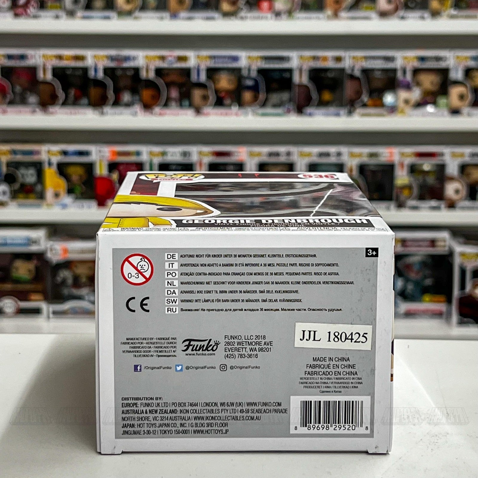 Funko Pop Movies IT Georgie Denbrough Vinyl Figure 536 Collectible Horror New