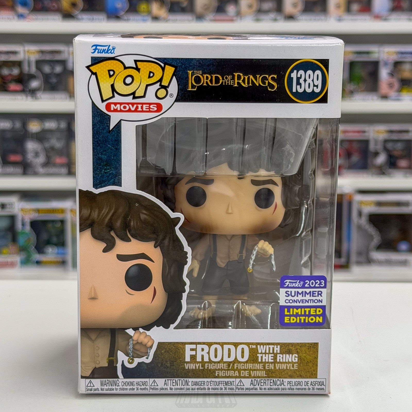 Funko Pop Movies Lord of the Rings Frodo Baggins w/Ring SDCC 1389 Hobbit Figure0