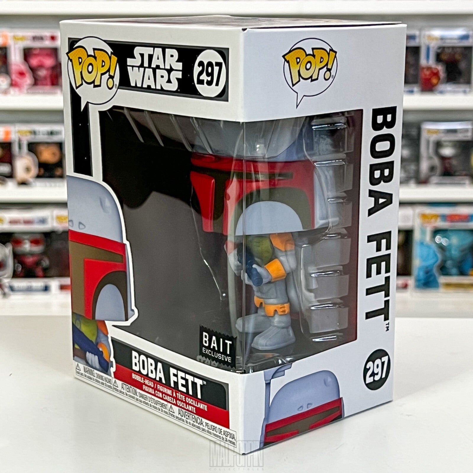 Funko Pop Star Wars Boba Fett Retro Colorway Bounty Hunter Bait Figure 297 NIB