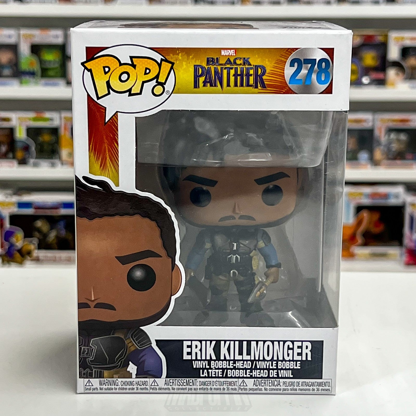 Funko Pop Marvel Black Panther Erik Killmonger 278 Wakanda Villain Vinyl Figure0