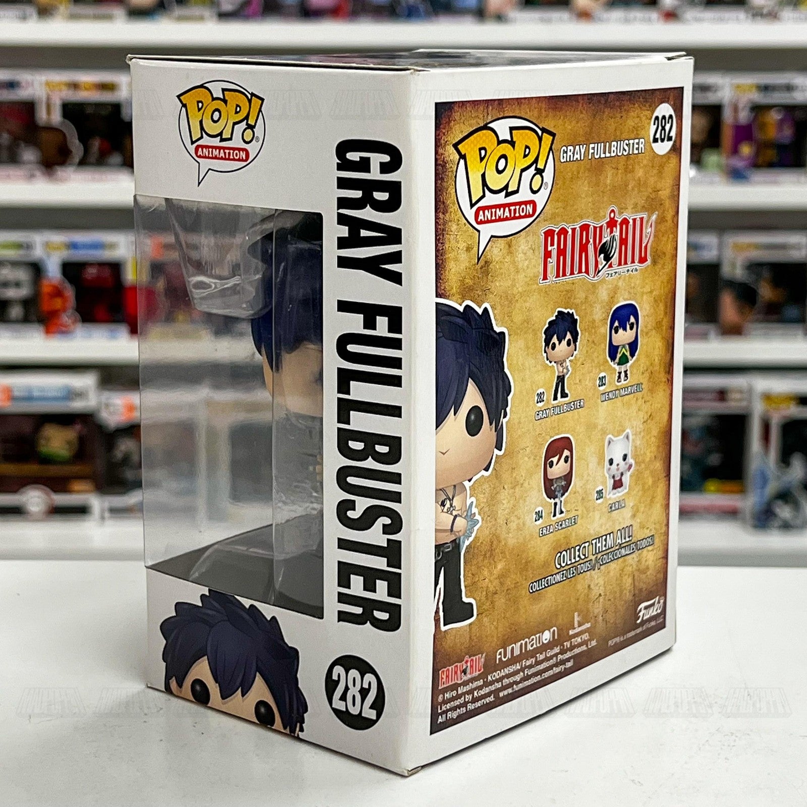 Funko Pop Animation Fairy Tail Gray Fullbuster #282 Vinyl Figure Anime Boxed