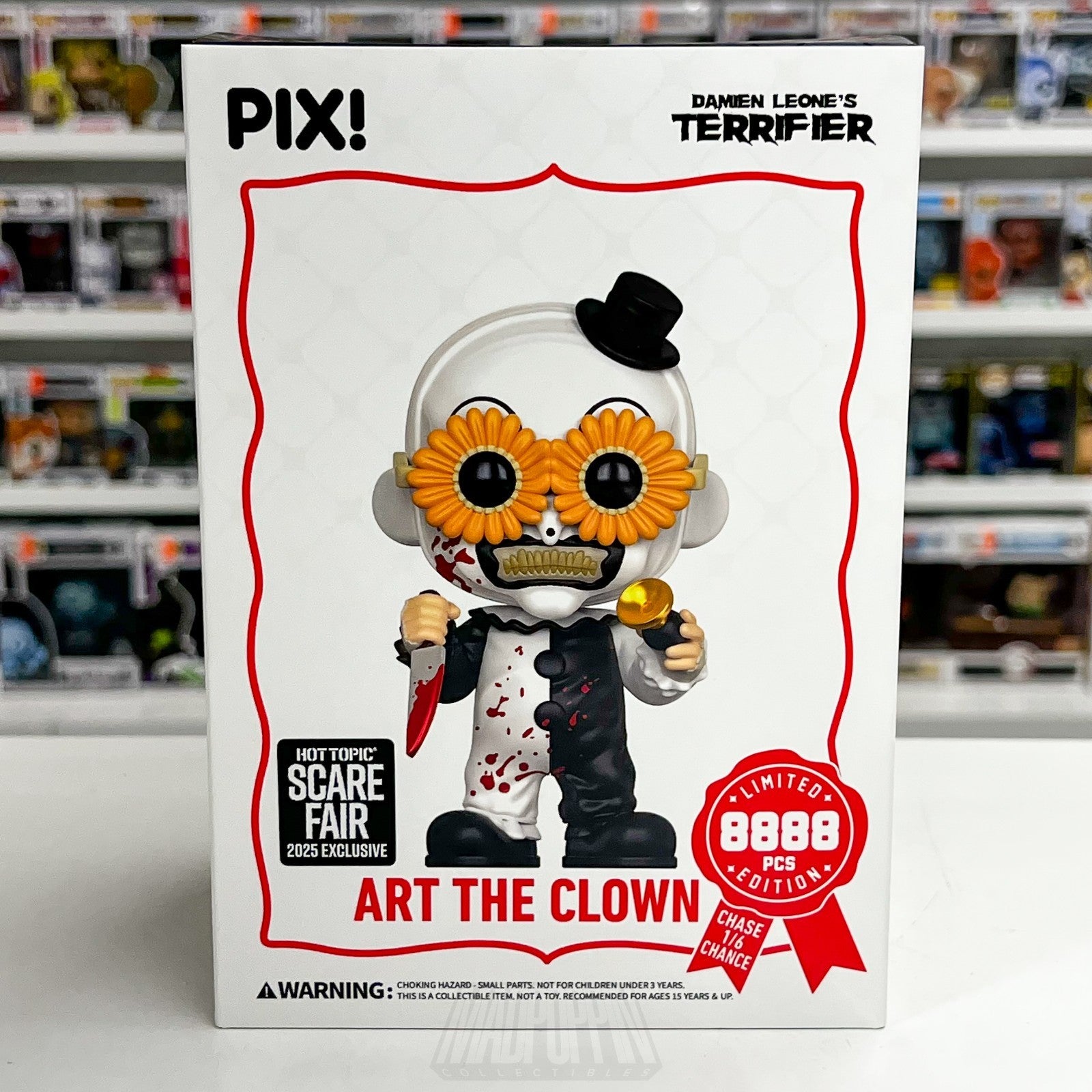 Thrilljoy PIX Art the Clown Hot Topic Scare Fair 2025 Bloody Clown Vinyl Figure8
