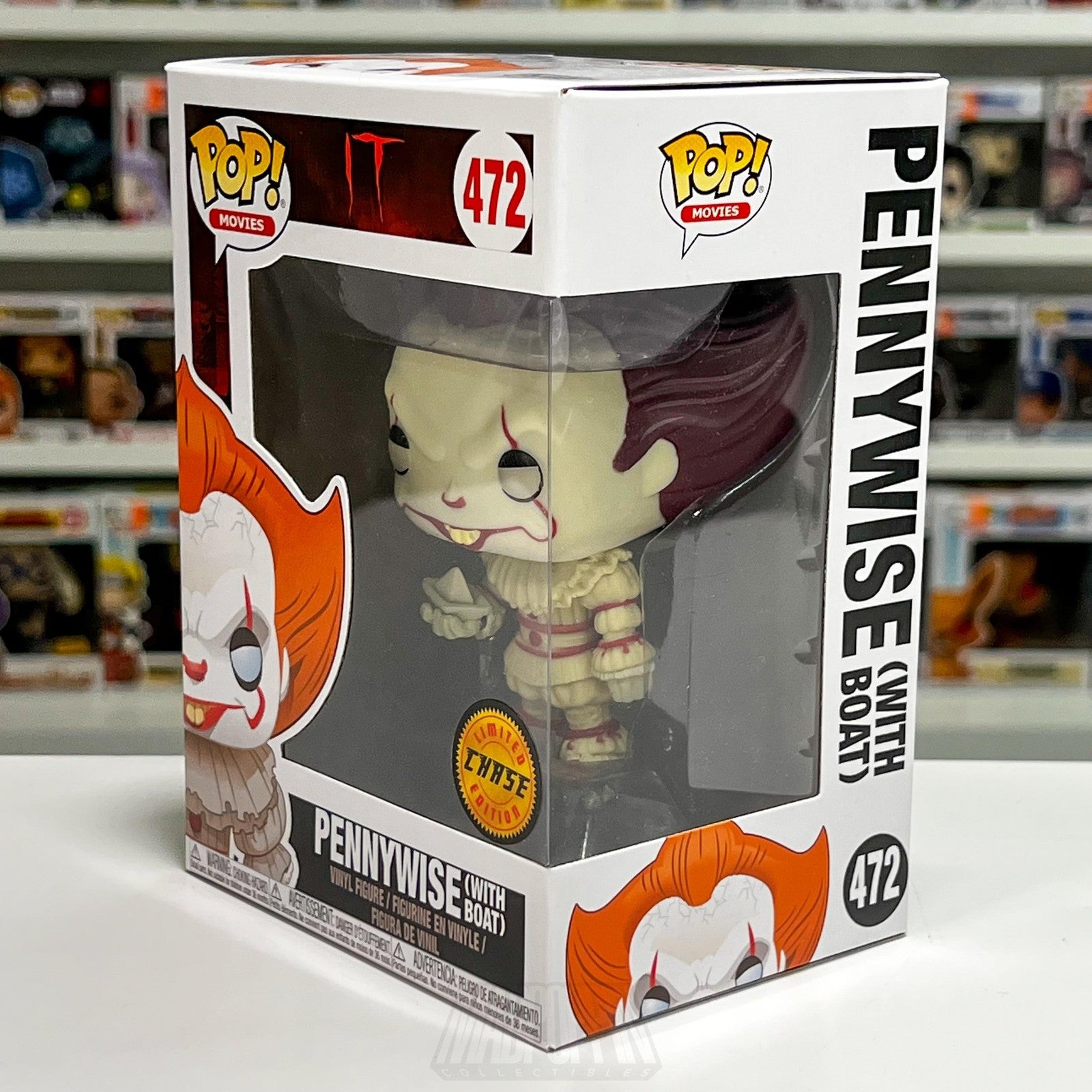 Funko Pop Movies IT Pennywise With Boat 472 Chase Sepia Limited Vinyl Figure NIB