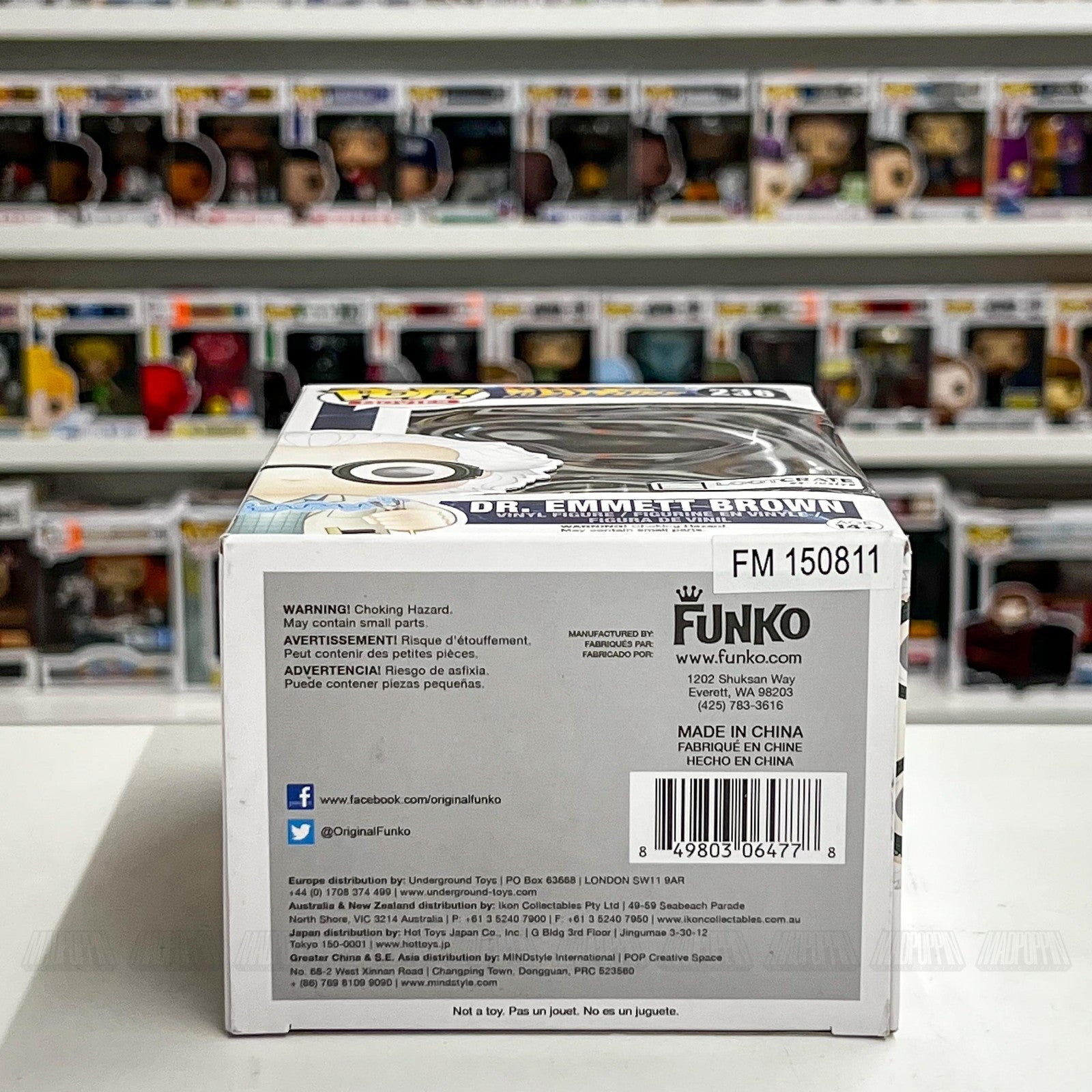 Funko Pop Movies Dr Emmett Brown 236 Back to the Future Loot Crate Exclusive NIB