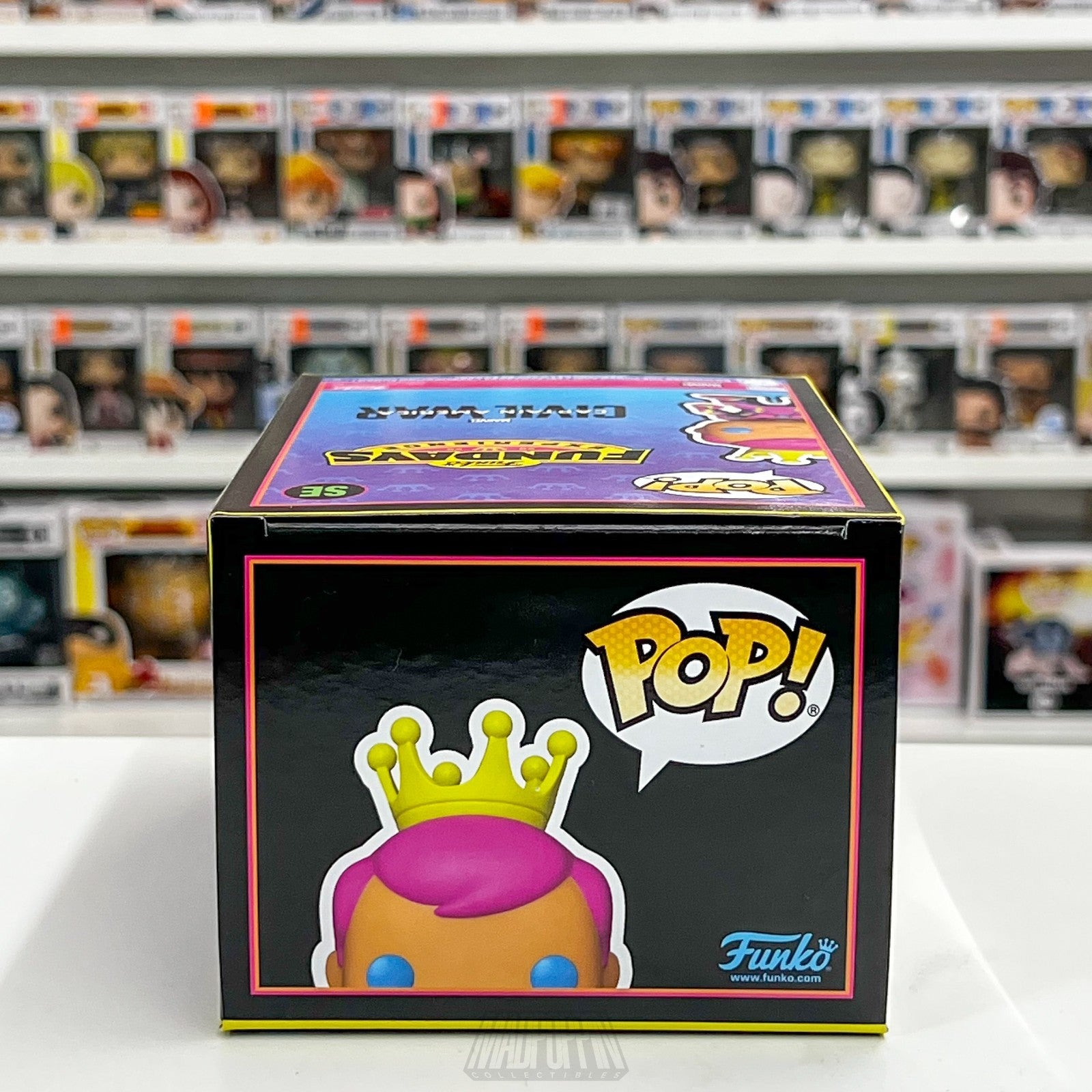 Funko Pop Fundays 2025 Freddy as Iron Man Blacklight Marvel Civil War 500pcs SE