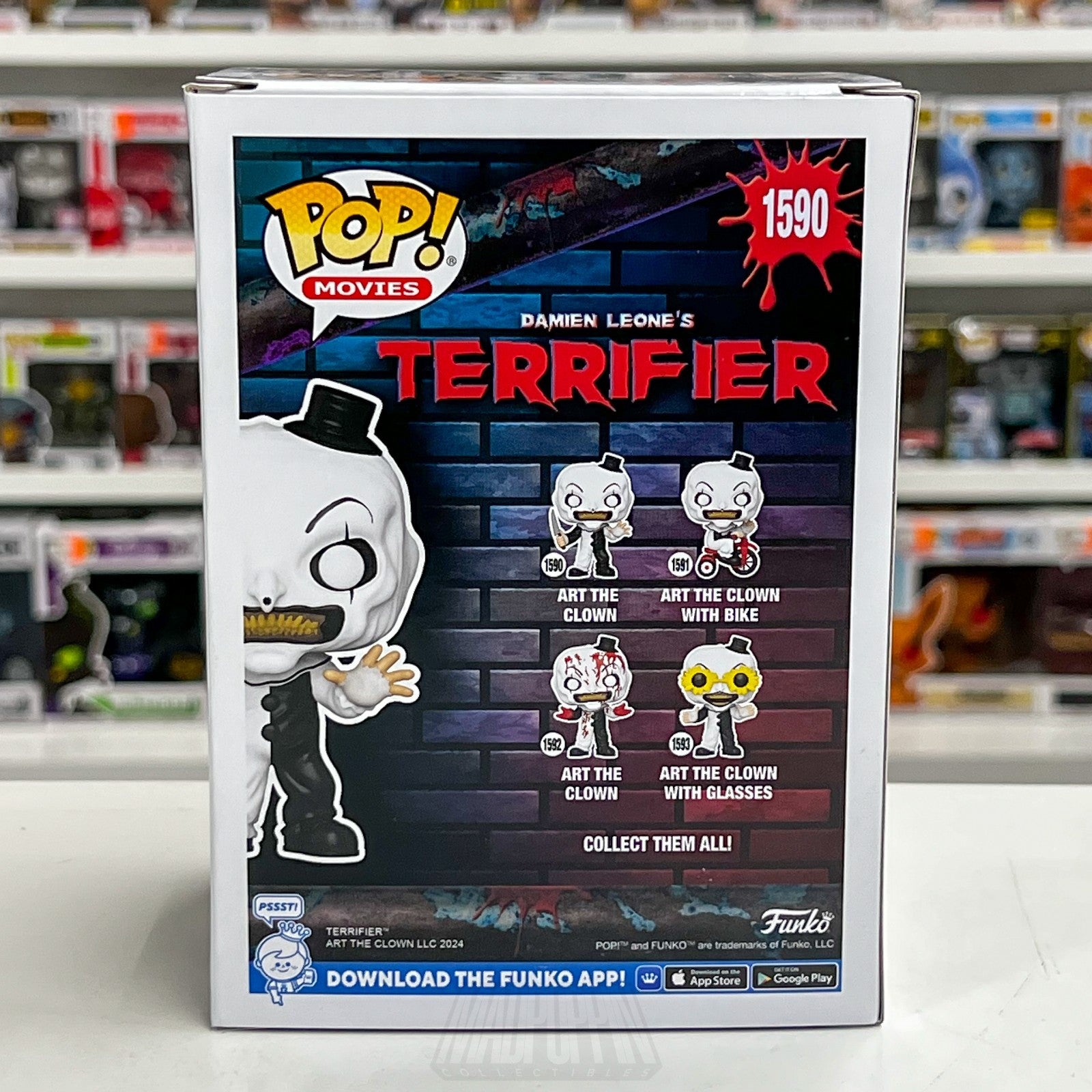 Funko Pop Movies Terrifier Art the Clown w/Knife 1590 Horror Clown Vinyl Figure3