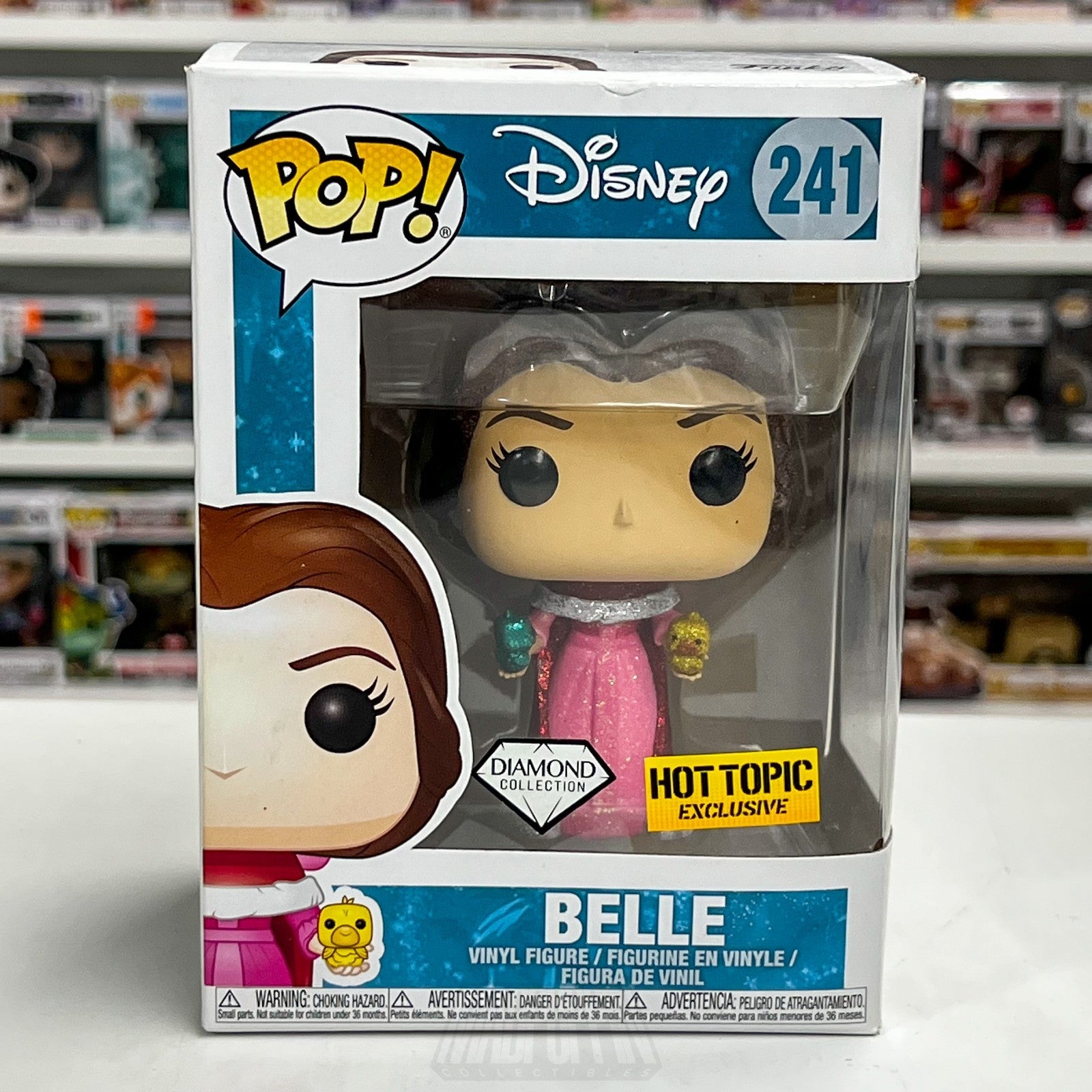 Funko Pop Disney Beauty & The Beast Belle Diamond Glitter Hot Topic 241 Figure0