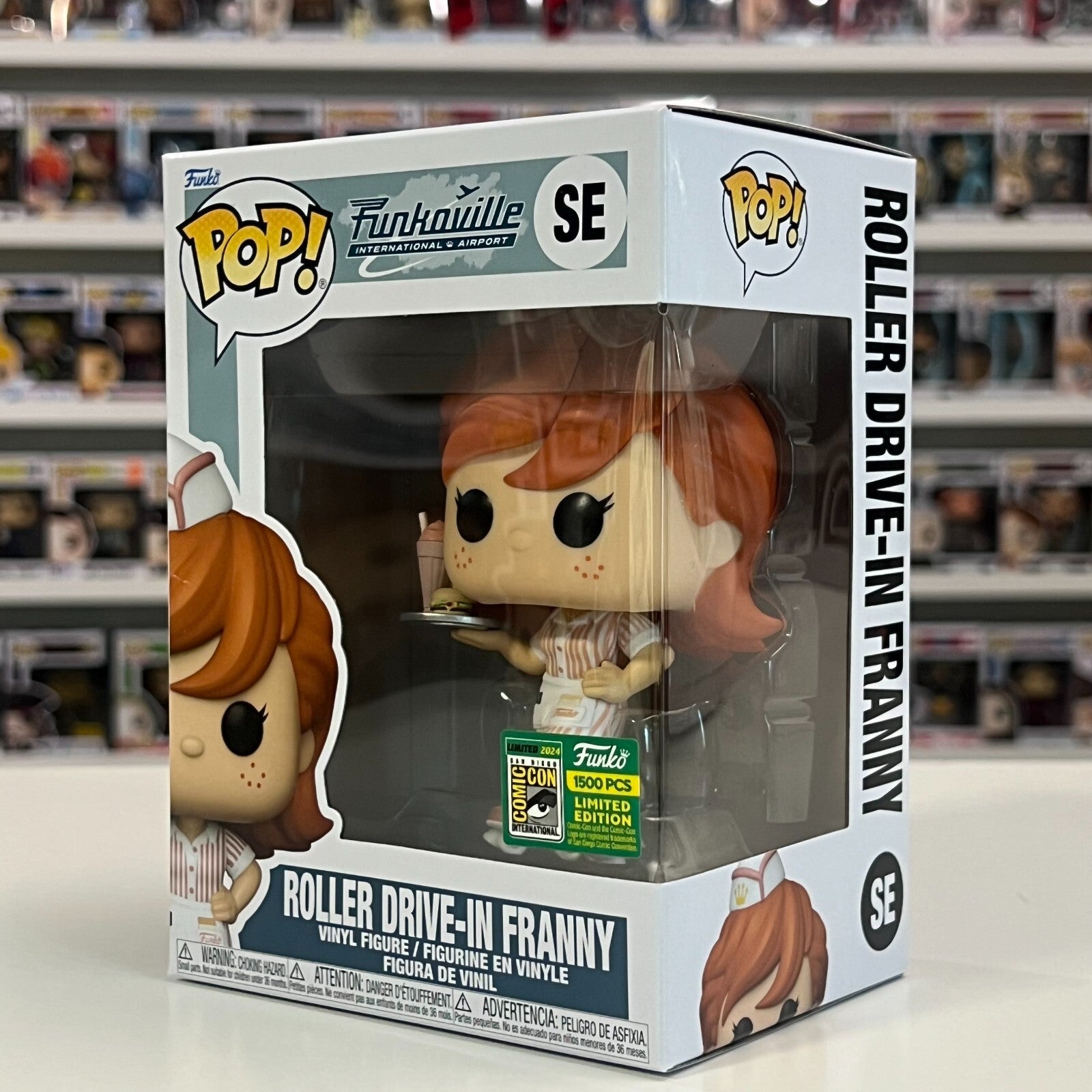 Funko Pop Funkoville Roller Drive In Franny SDCC 2024 Official Sticker SE
