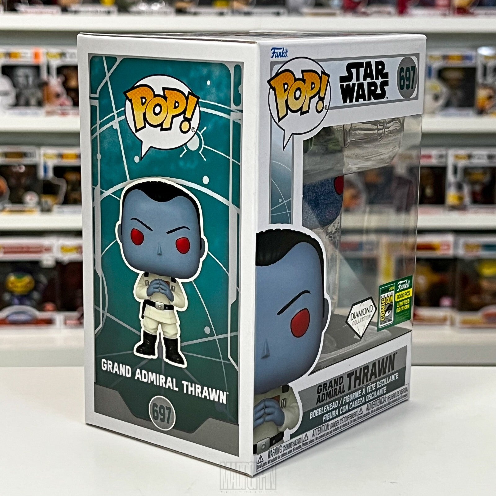 Funko Pop Star Wars Grand Admiral Thrawn Diamond SDCC 2024 Official Sticker 697