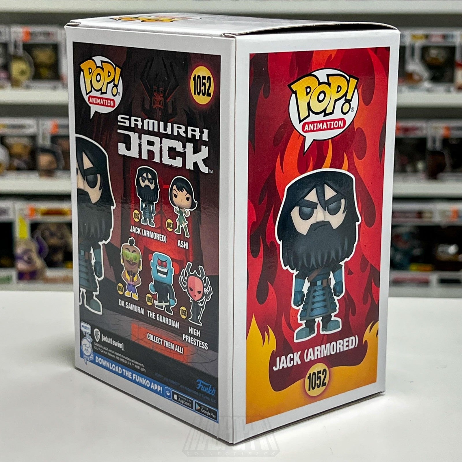 Funko Pop Animation Samurai Jack Armored No Helmet 1052 Vinyl Figure Cartoon Toy