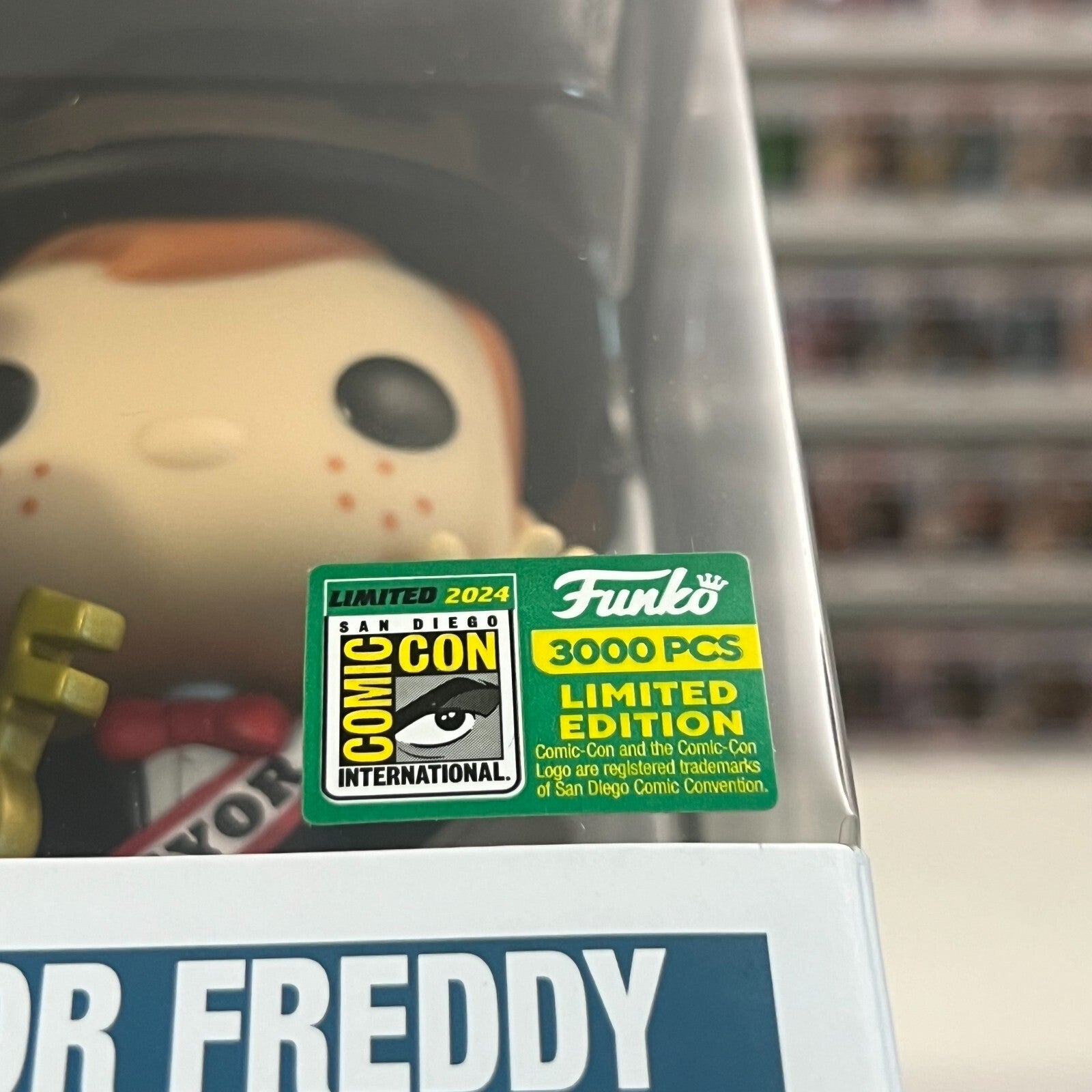 Funko Pop Funkoville International Mayor Freddy SDCC 2024 Official Sticker SE