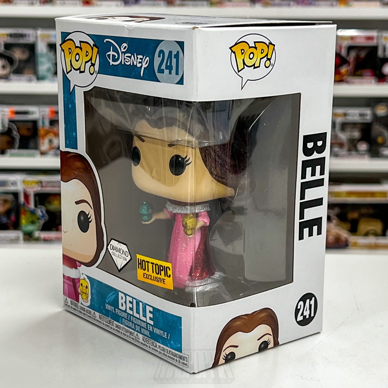 Funko Pop Disney Beauty & The Beast Belle Diamond Glitter Hot Topic 241 Figure1