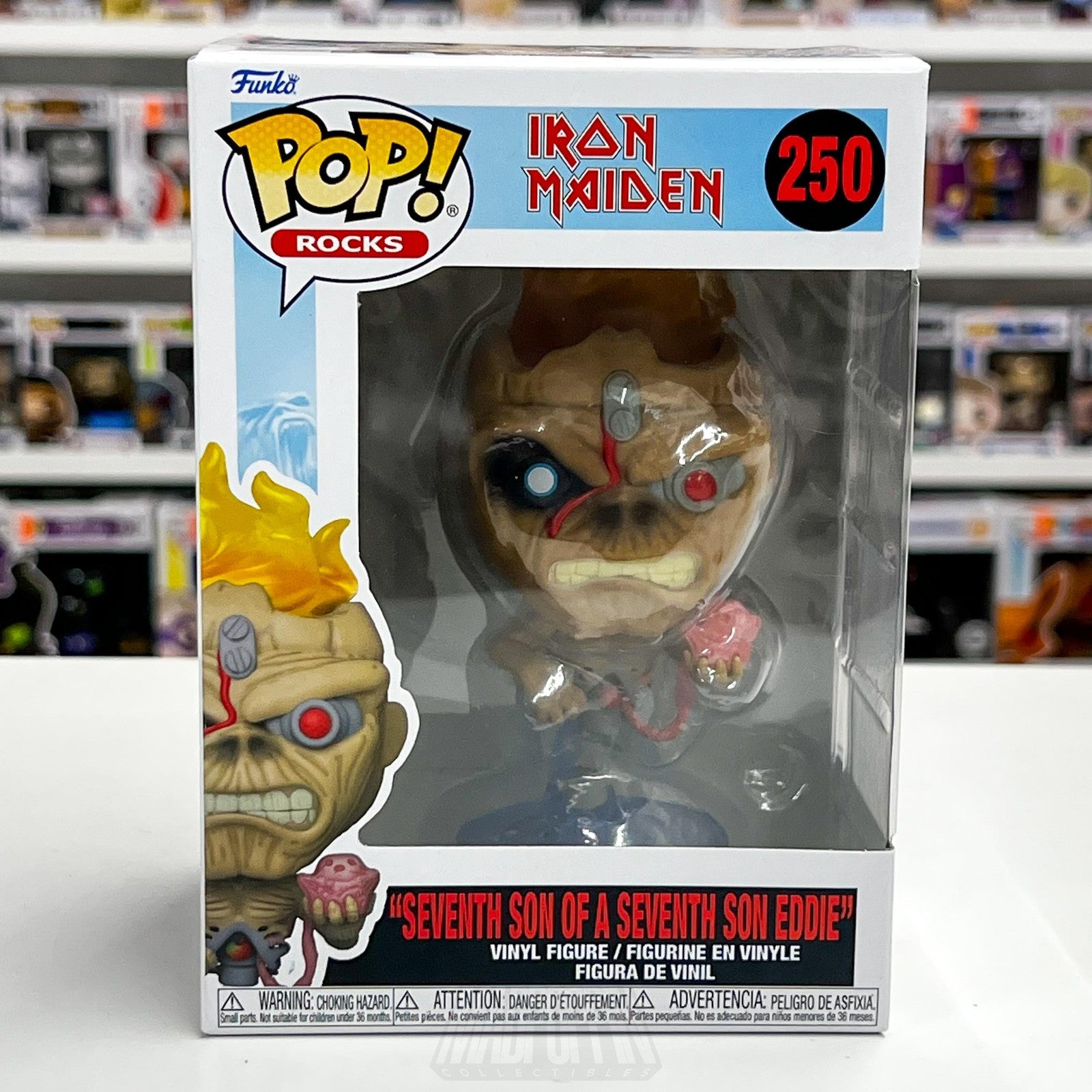 Funko Pop Rocks Iron Maiden Seventh Son Eddie 250 Heavy Metal Music Figure Vinyl0