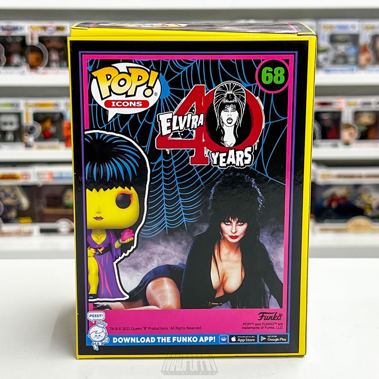 Funko Pop Icons Elvira 40 Years Entertainment Earth Exclusive Vinyl Figure 68