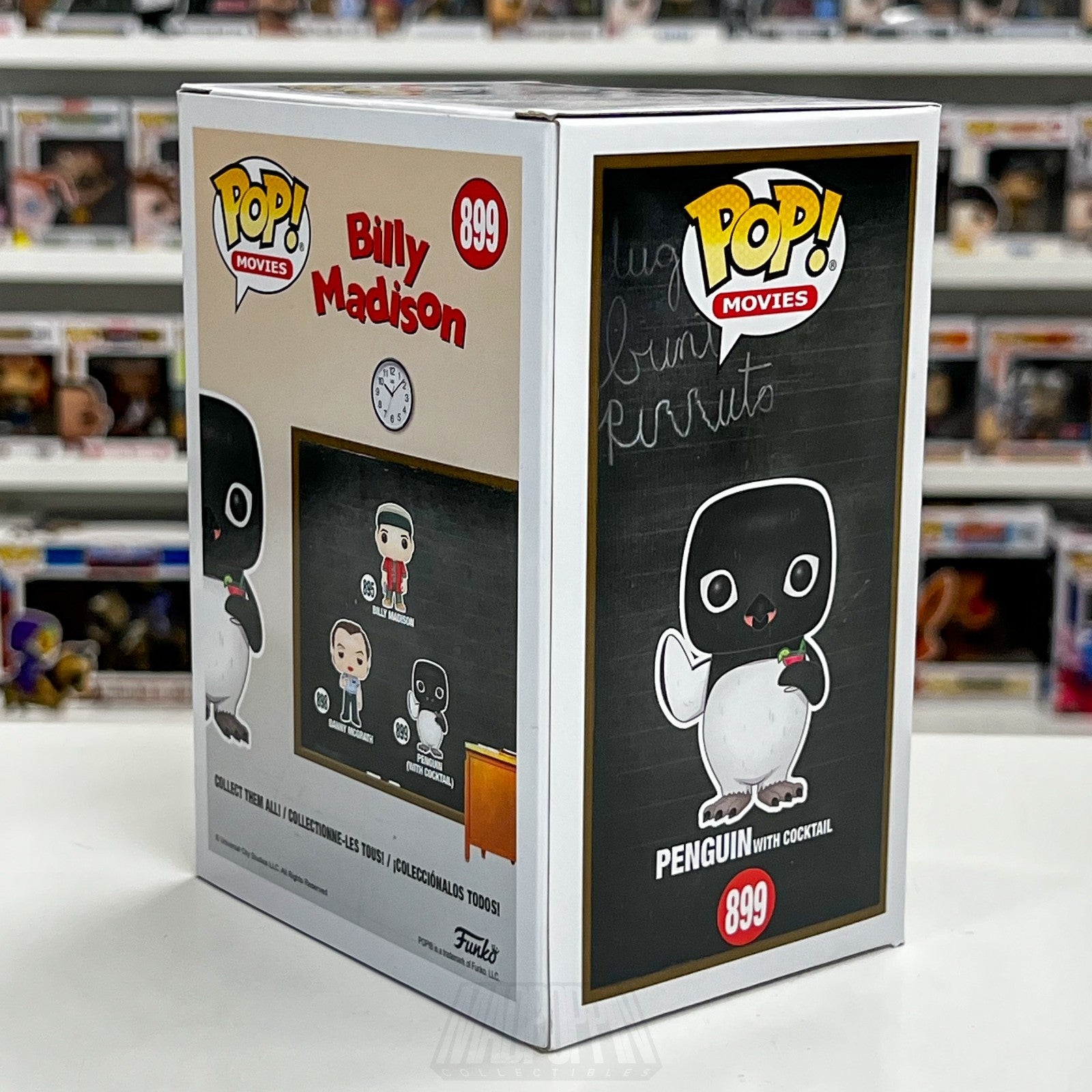 Funko Pop Movies Billy Madison Penguin w/Cocktail Hot Topic Flocked 899 Figure4
