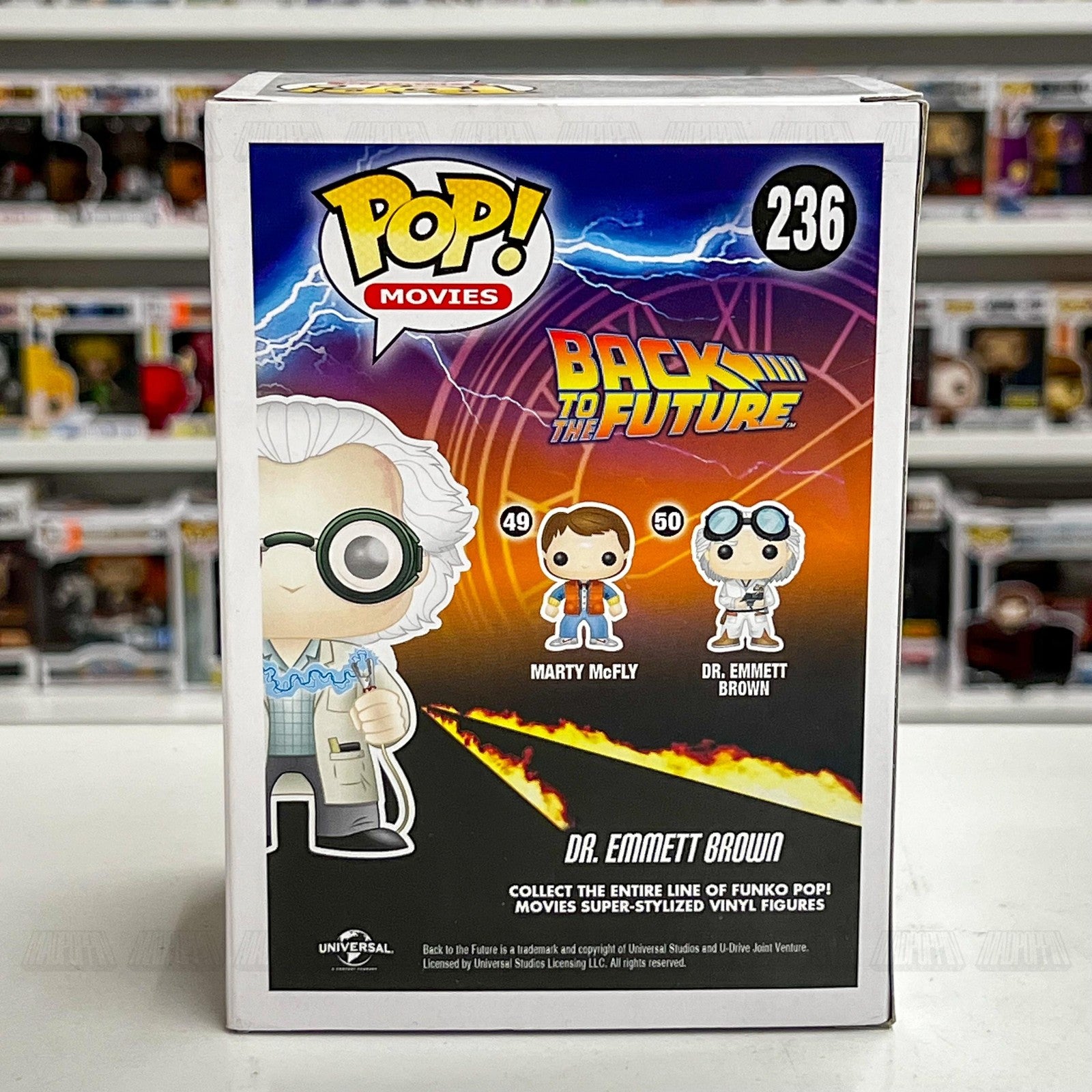 Funko Pop Movies Dr Emmett Brown 236 Back to the Future Loot Crate Exclusive NIB